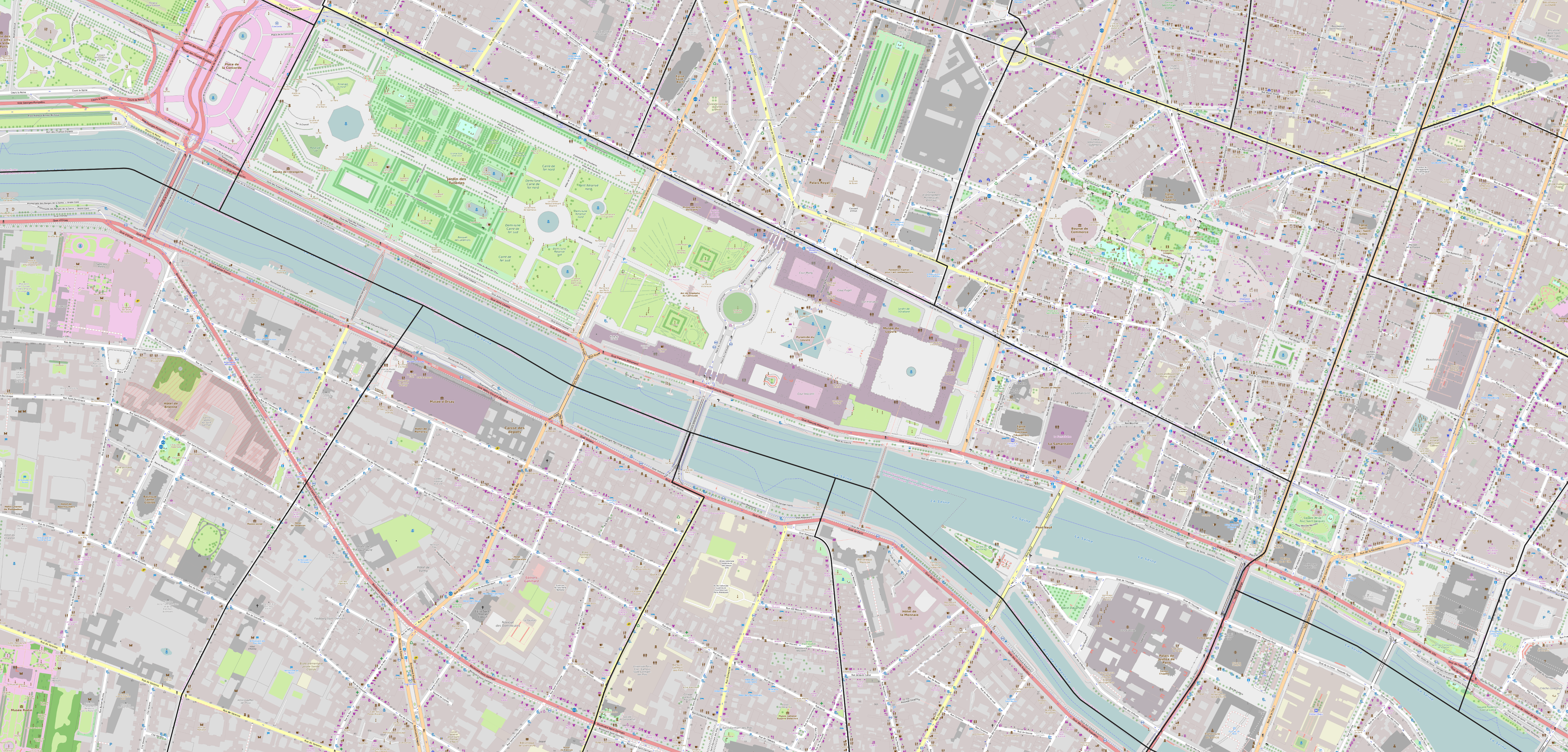 Carte du quartier Saint-Germain-l'Auxerrois Carte Saint-Germain-l'Auxerrois
