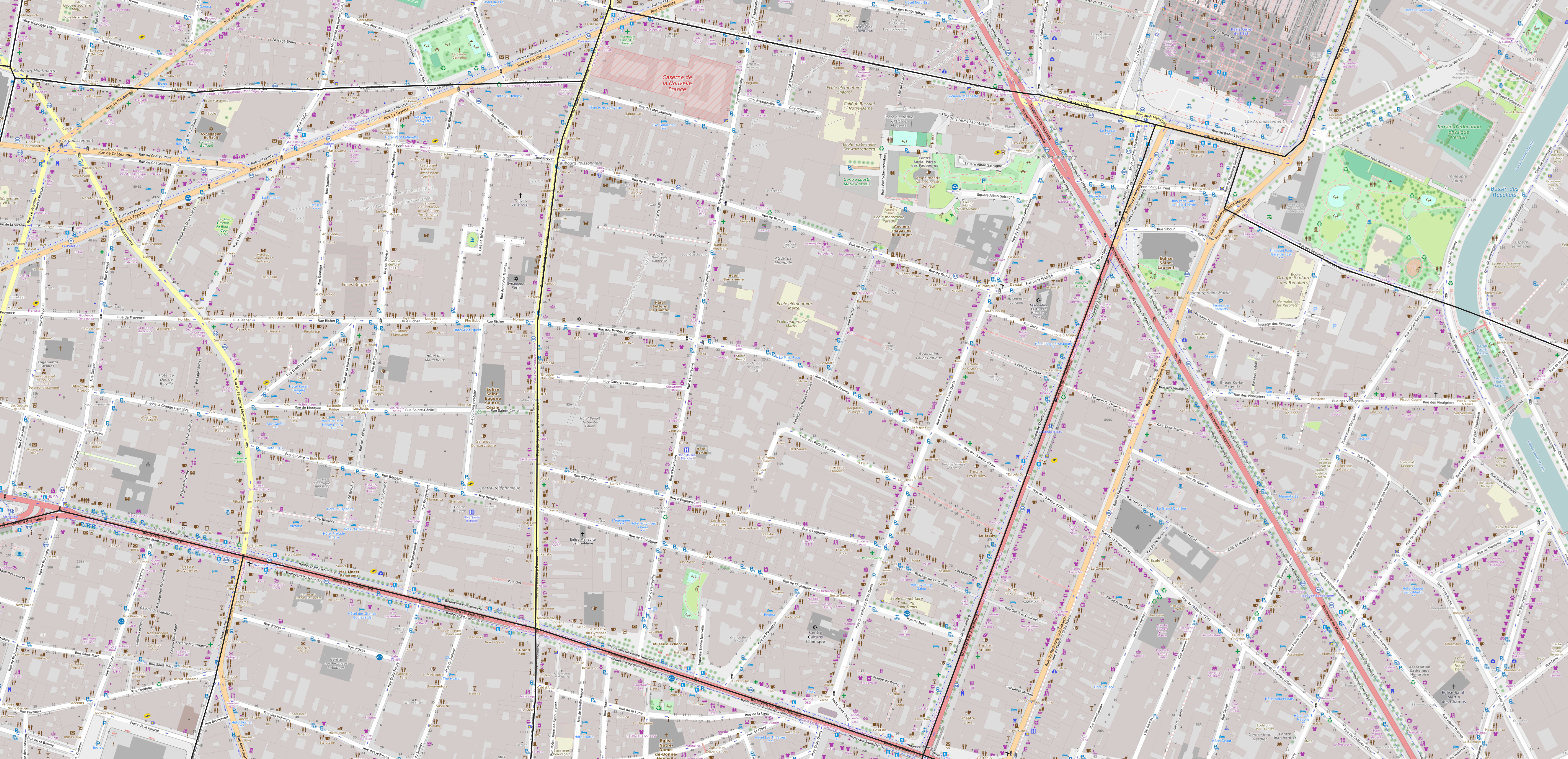 Carte du quartier de la Porte-Saint-Denis Carte Porte-Saint-Denis