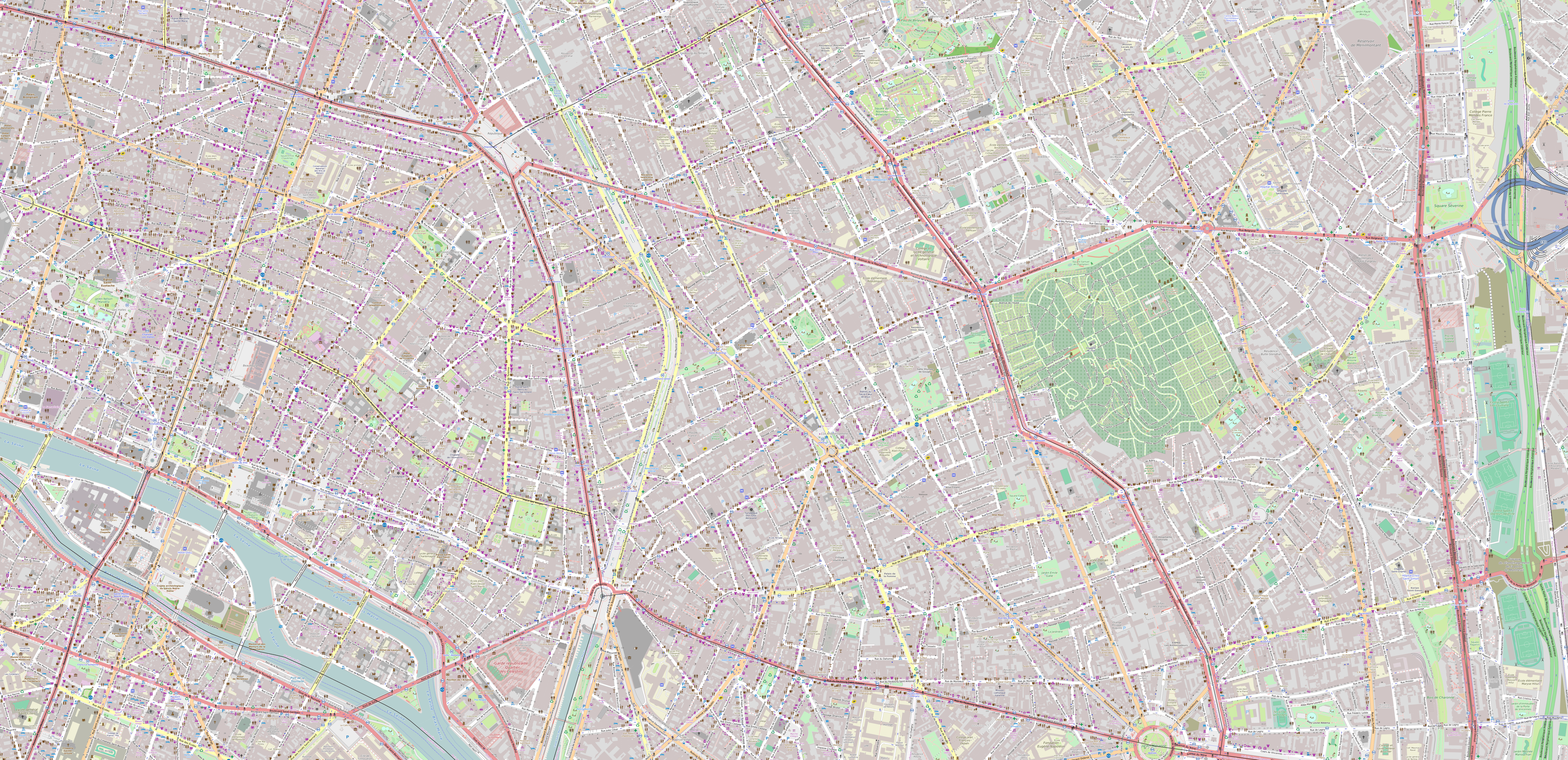 Carte du 11ème arrondissement de Paris 11ème arrondissement