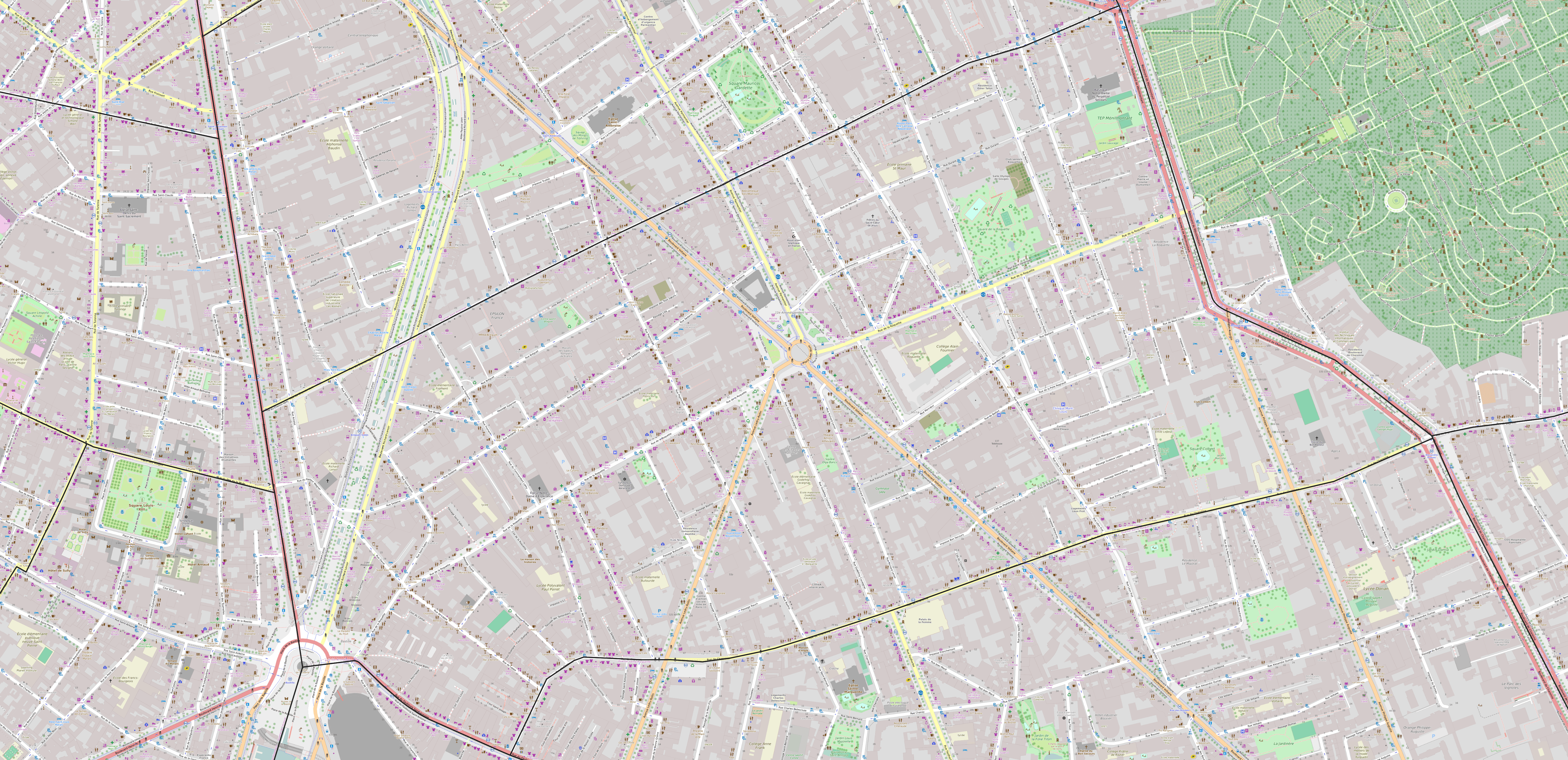 Carte du quartier de la Roquette Carte quartier Roquette