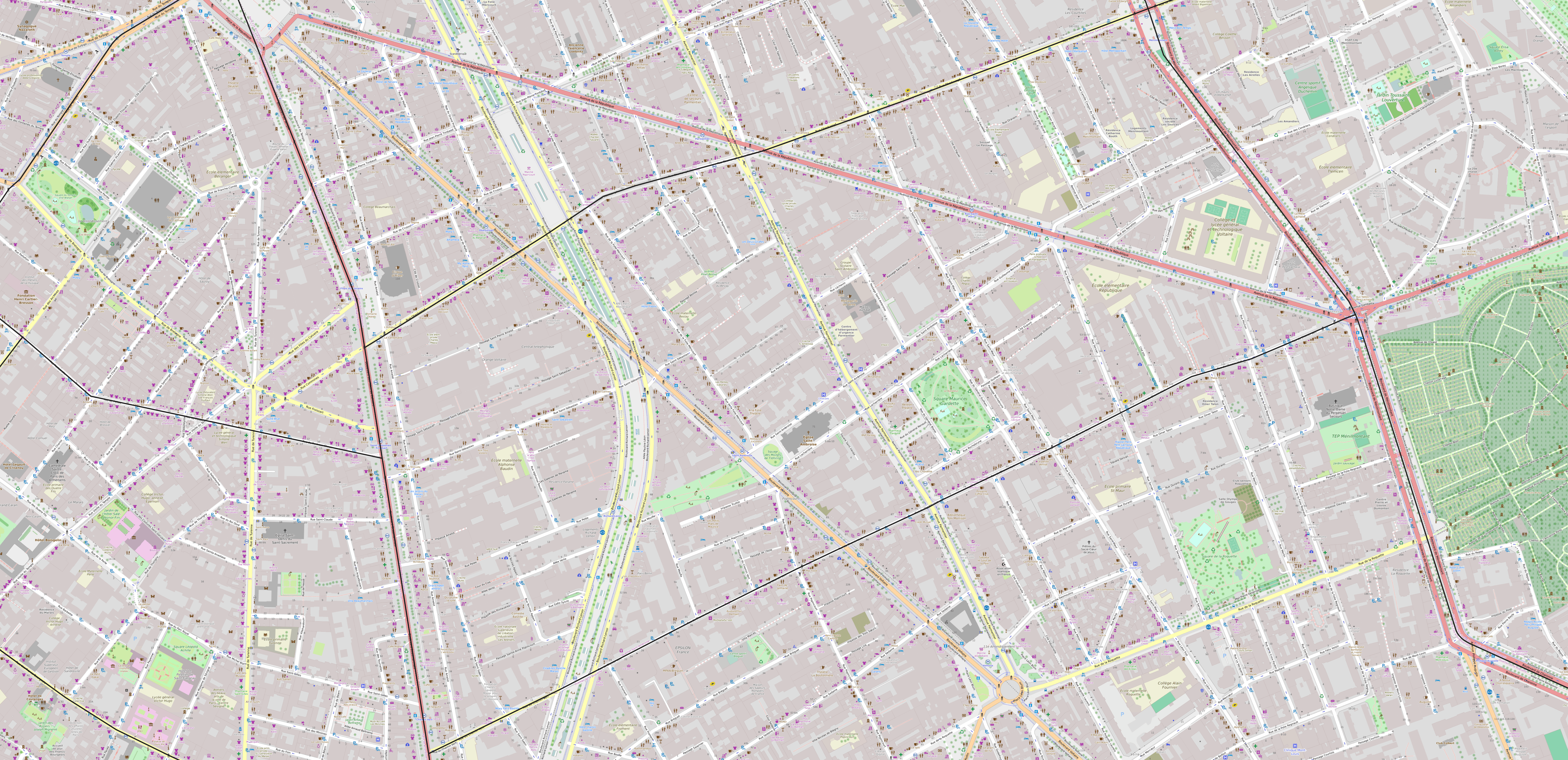 Carte du quartier Saint-Ambroise Carte quartier Saint-Ambroise