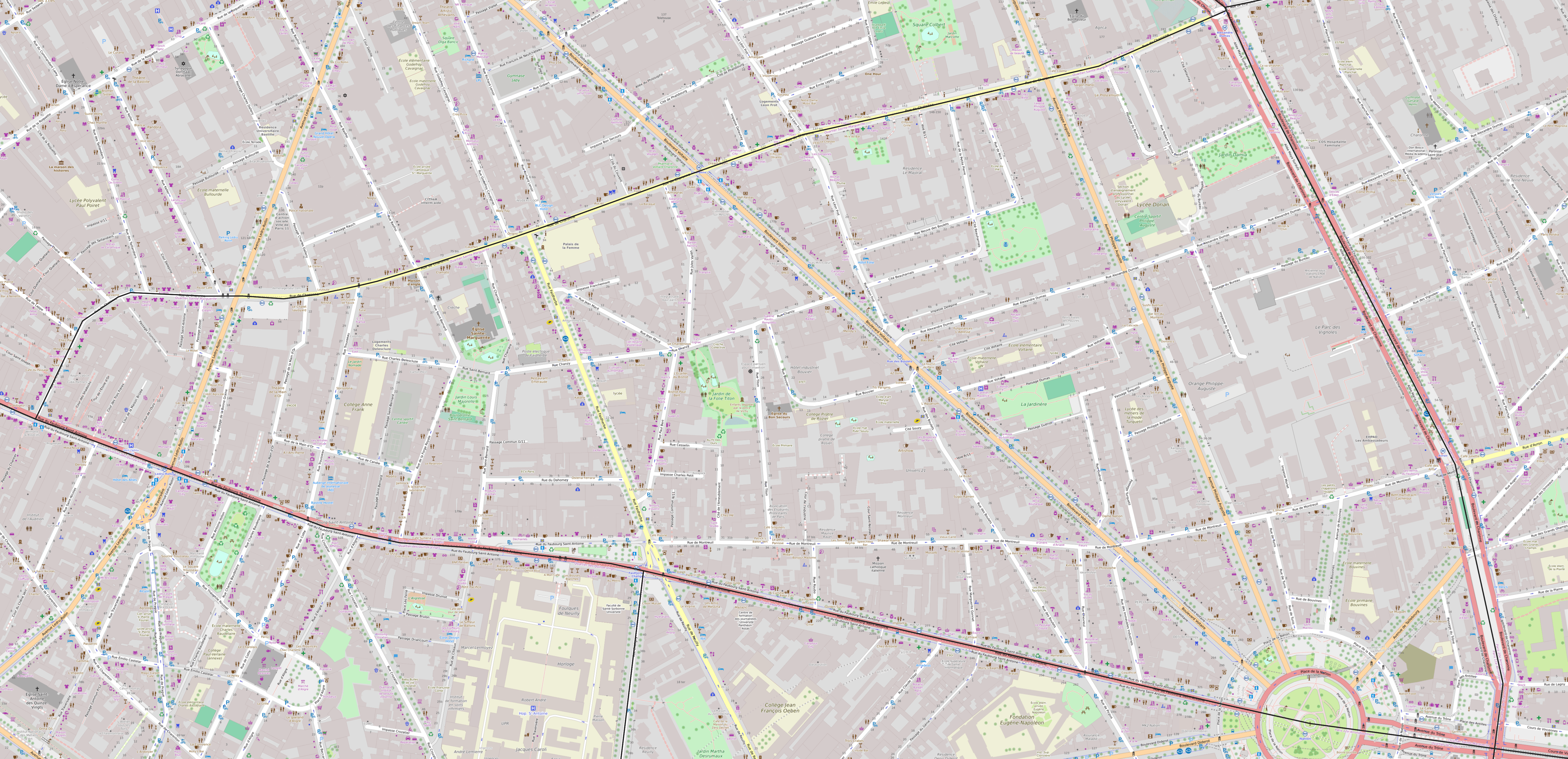 Carte du quartier Sainte-Marguerite Carte quartier Sainte-Marguerite