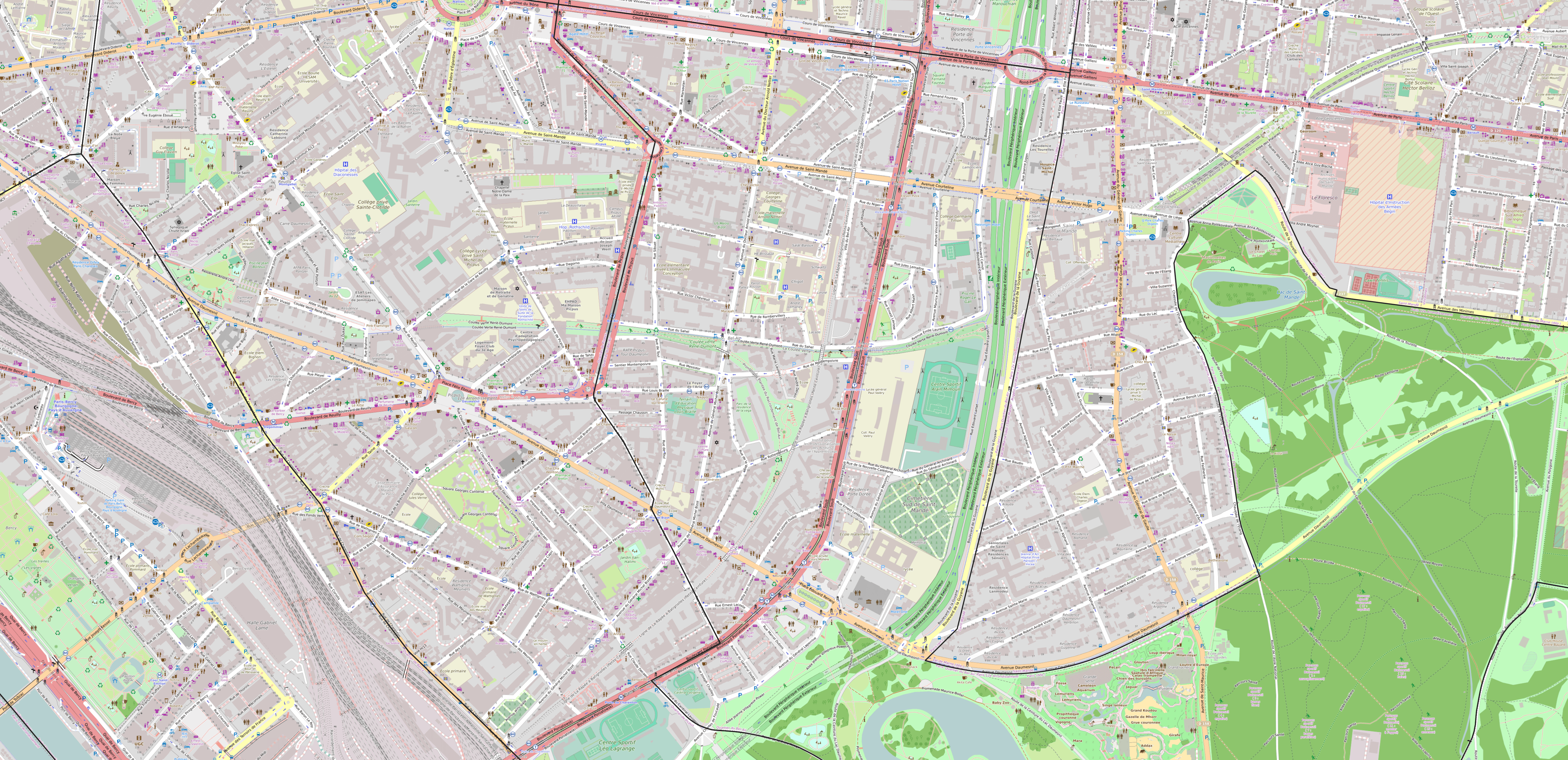 Carte du quartier du Bel-Air Carte quartier Bel-Air