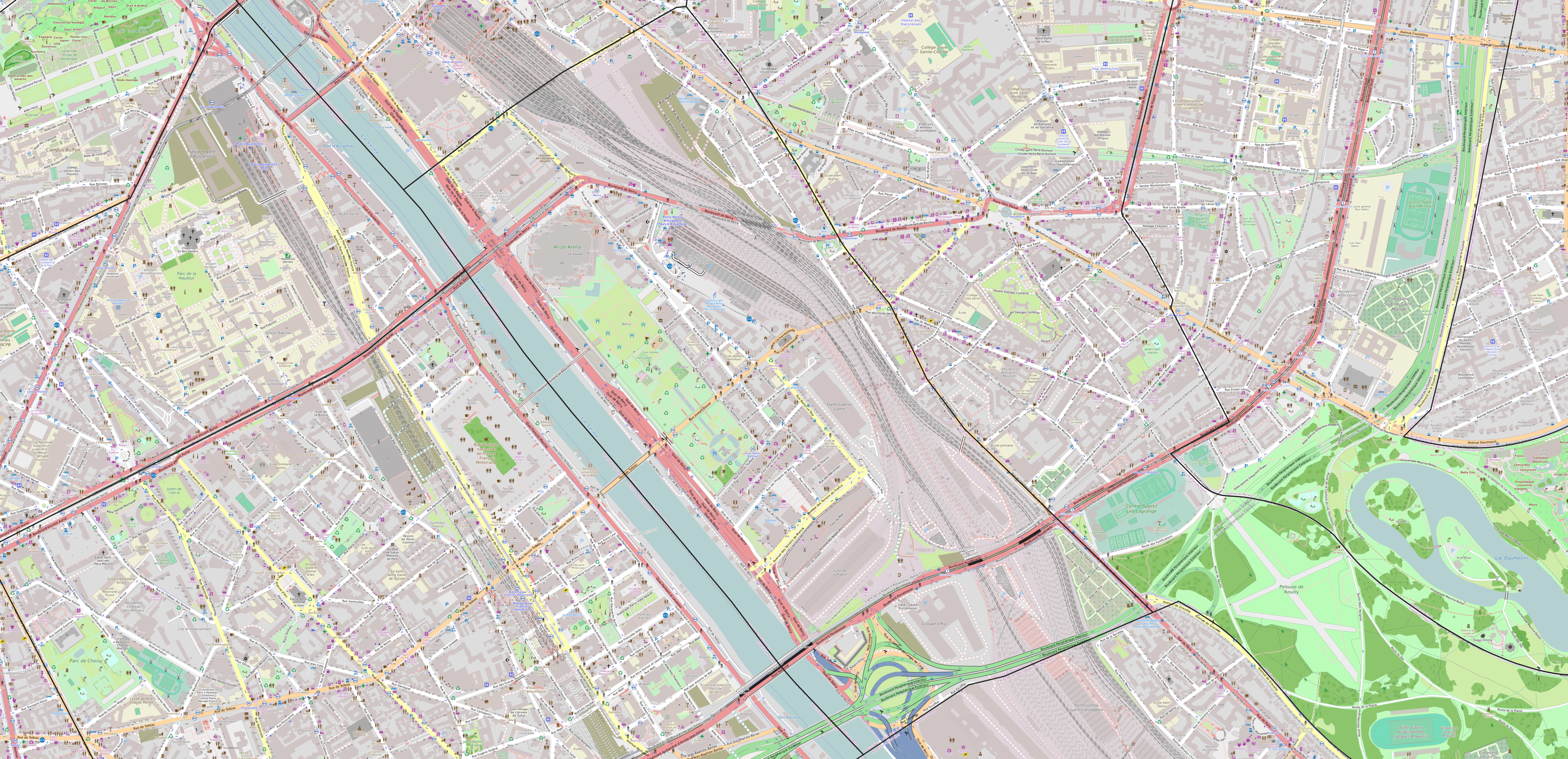 Carte du quartier de Bercy Carte Bercy