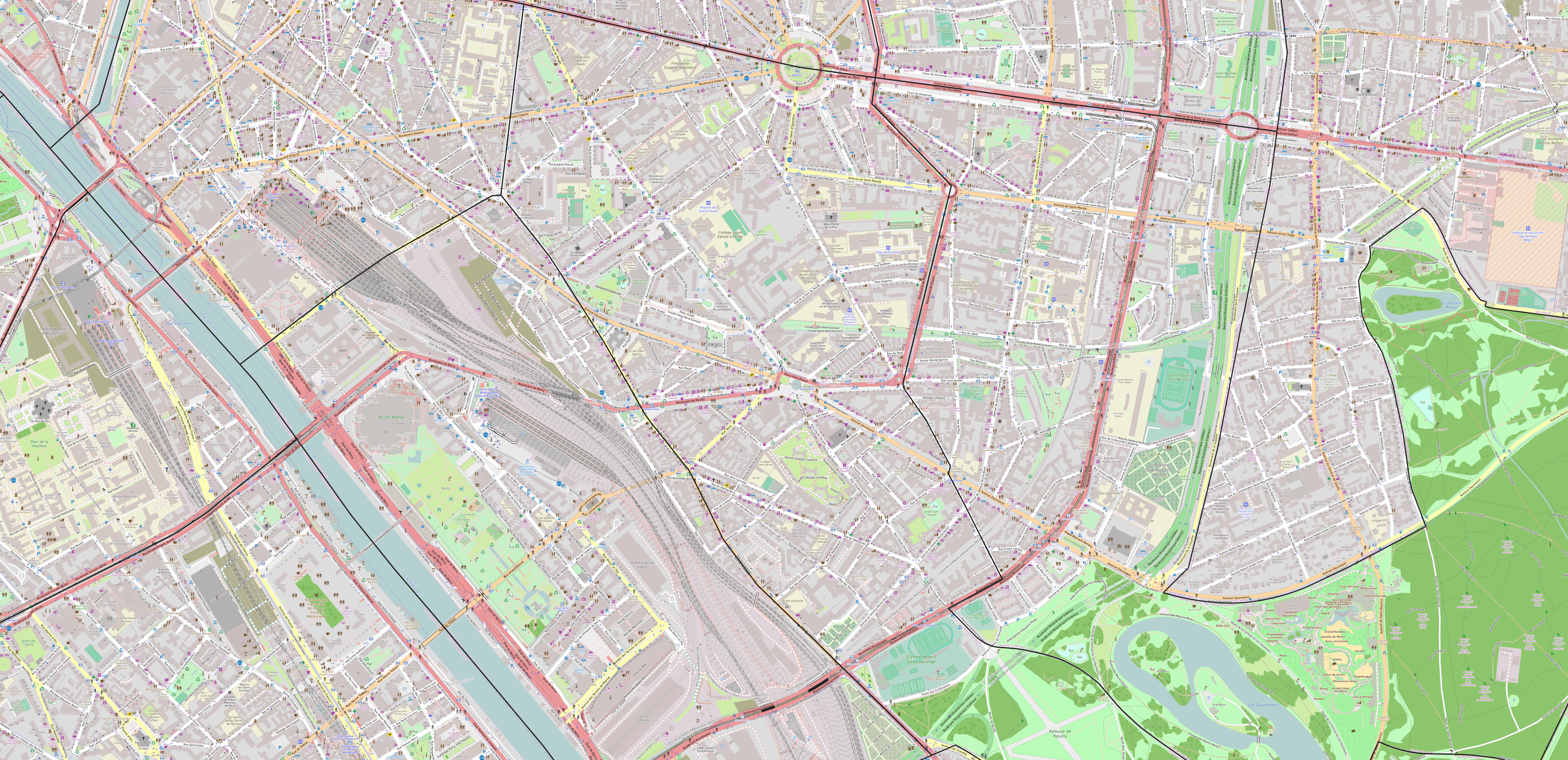 Carte du quartier de Picpus Carte quartier Picpus