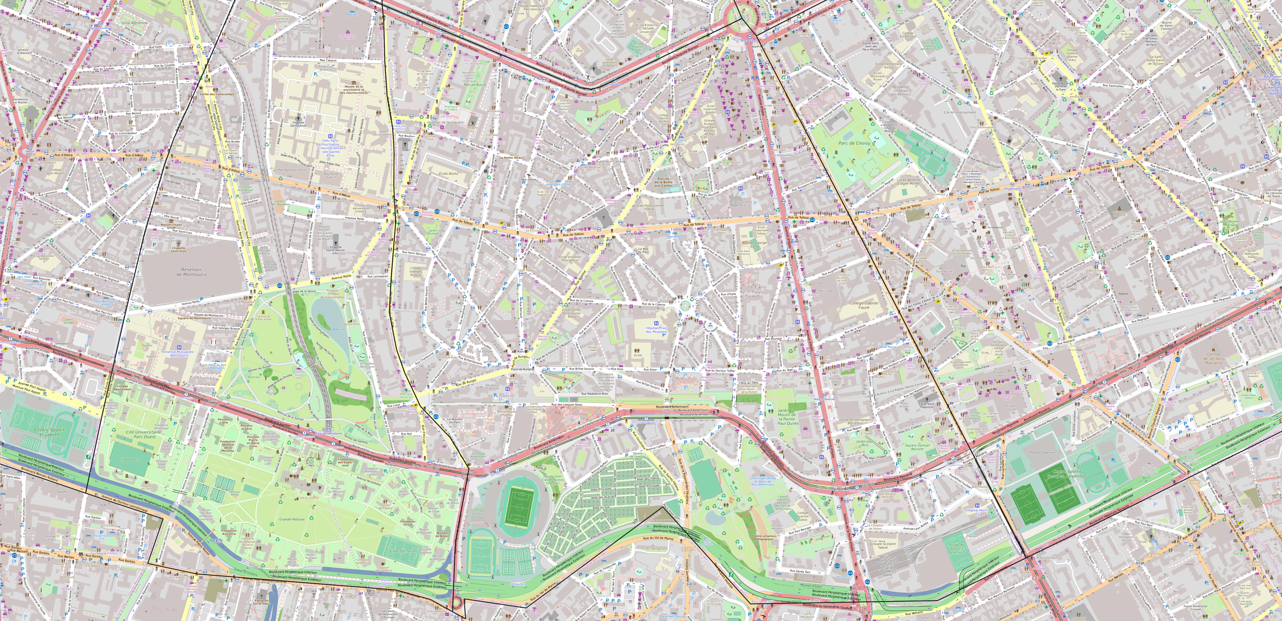 Carte du quartier de la Maison-Blanche Carte quartier Maison-Blanche
