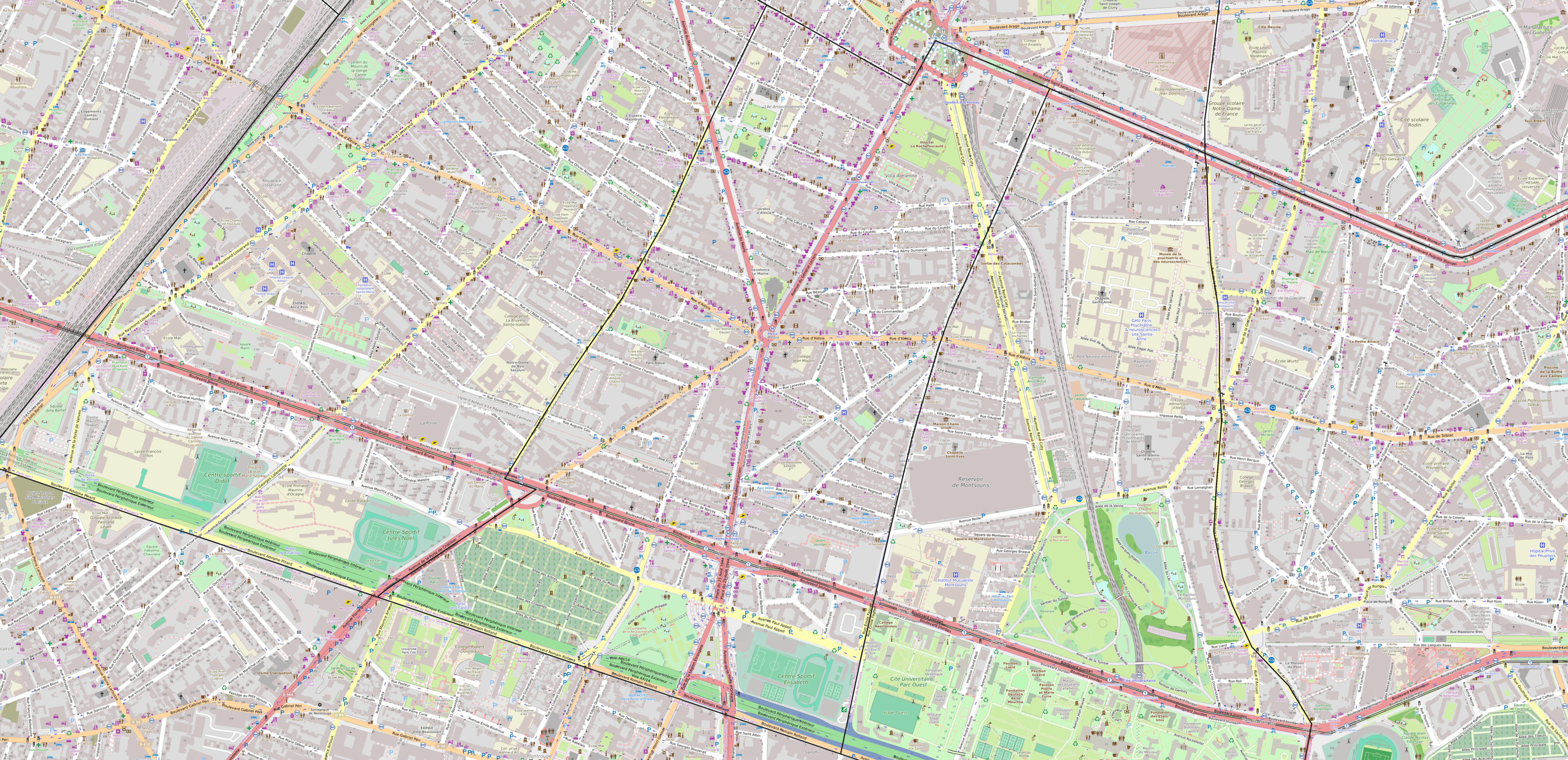 Carte du quartier du Petit-Montrouge Carte quartier Petit-Montrouge