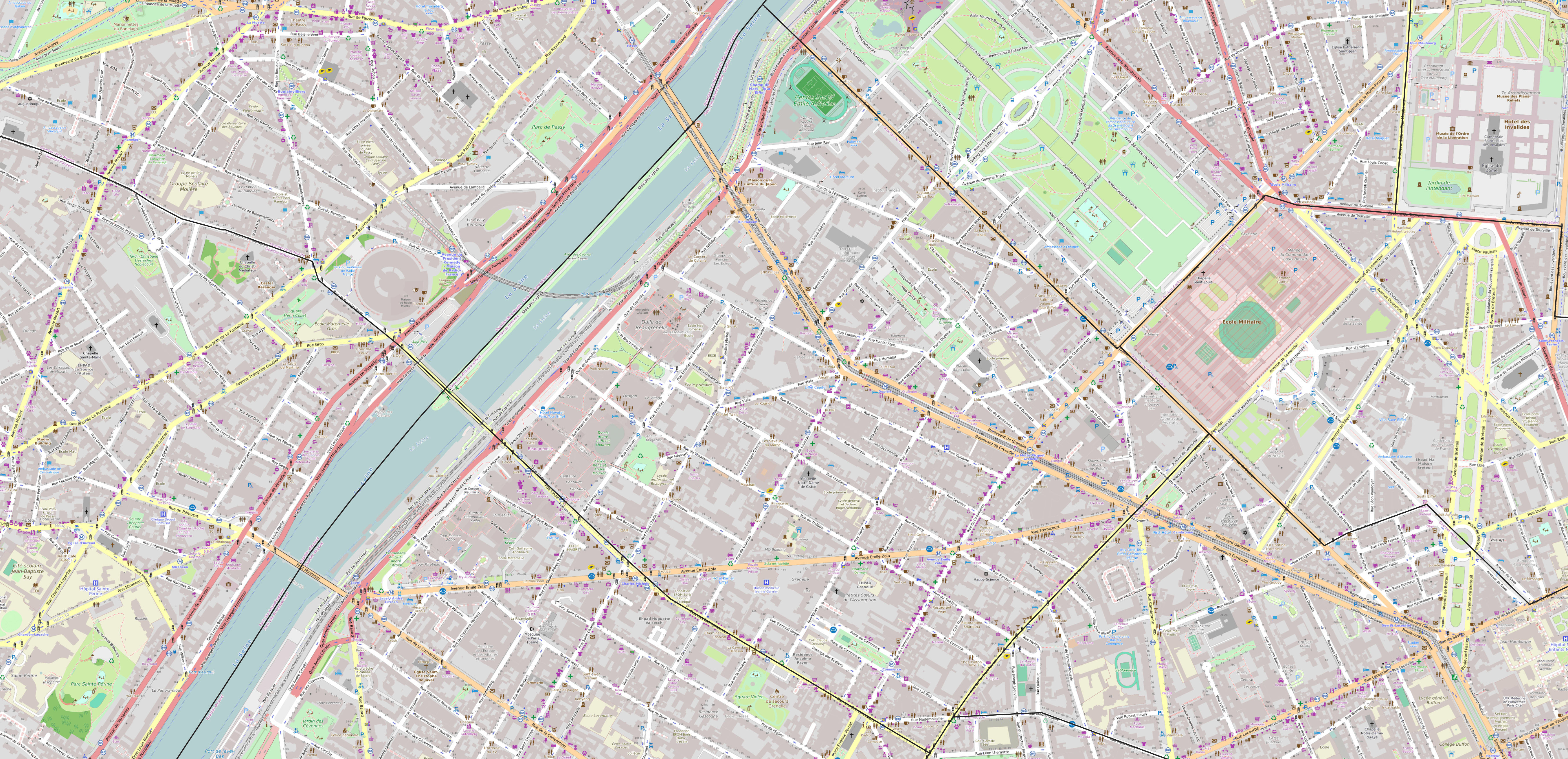 Carte du quartier de Grenelle Carte quartier Grenelle