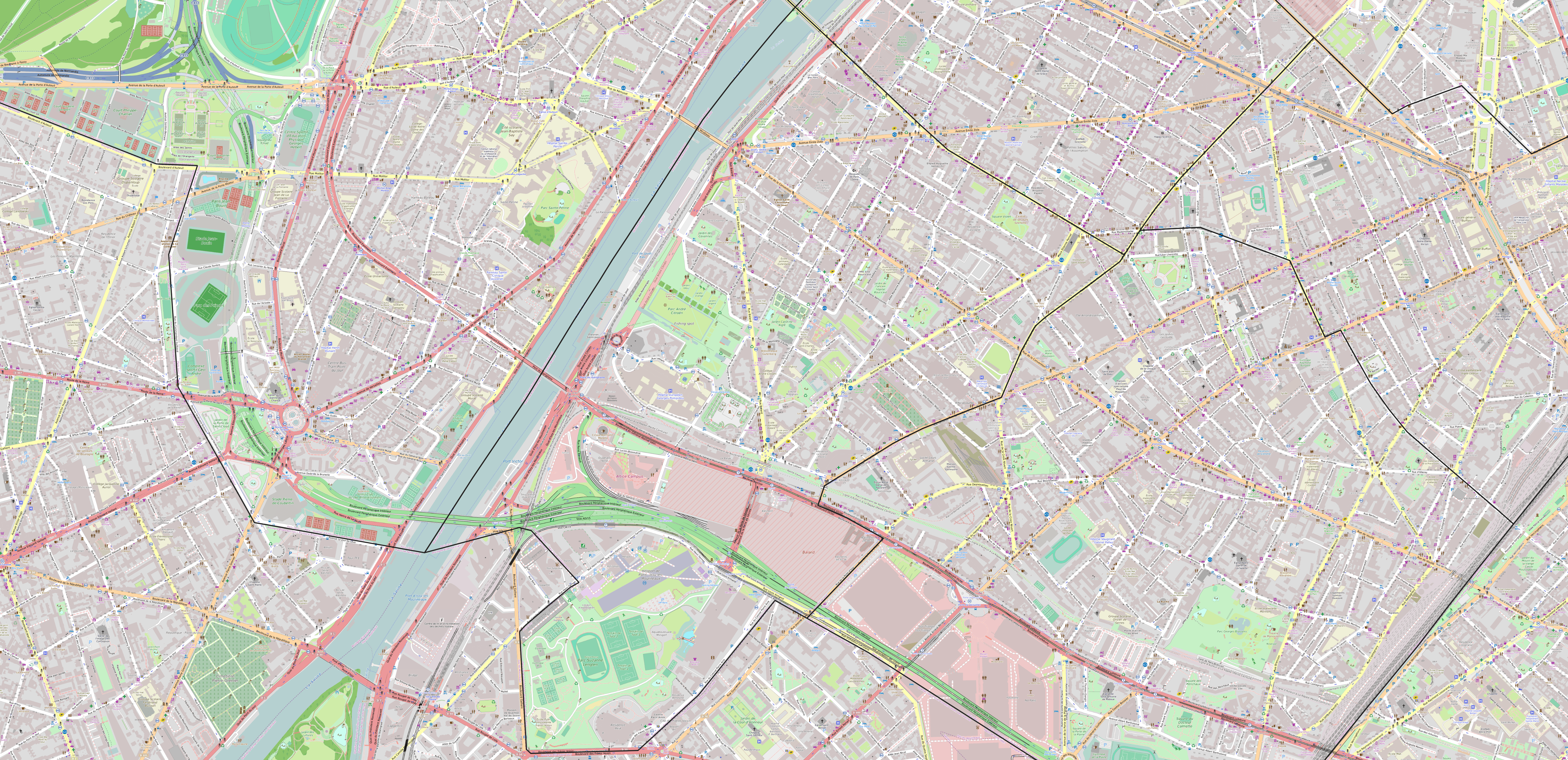 Carte du quartier de Javel Carte quartier Javel