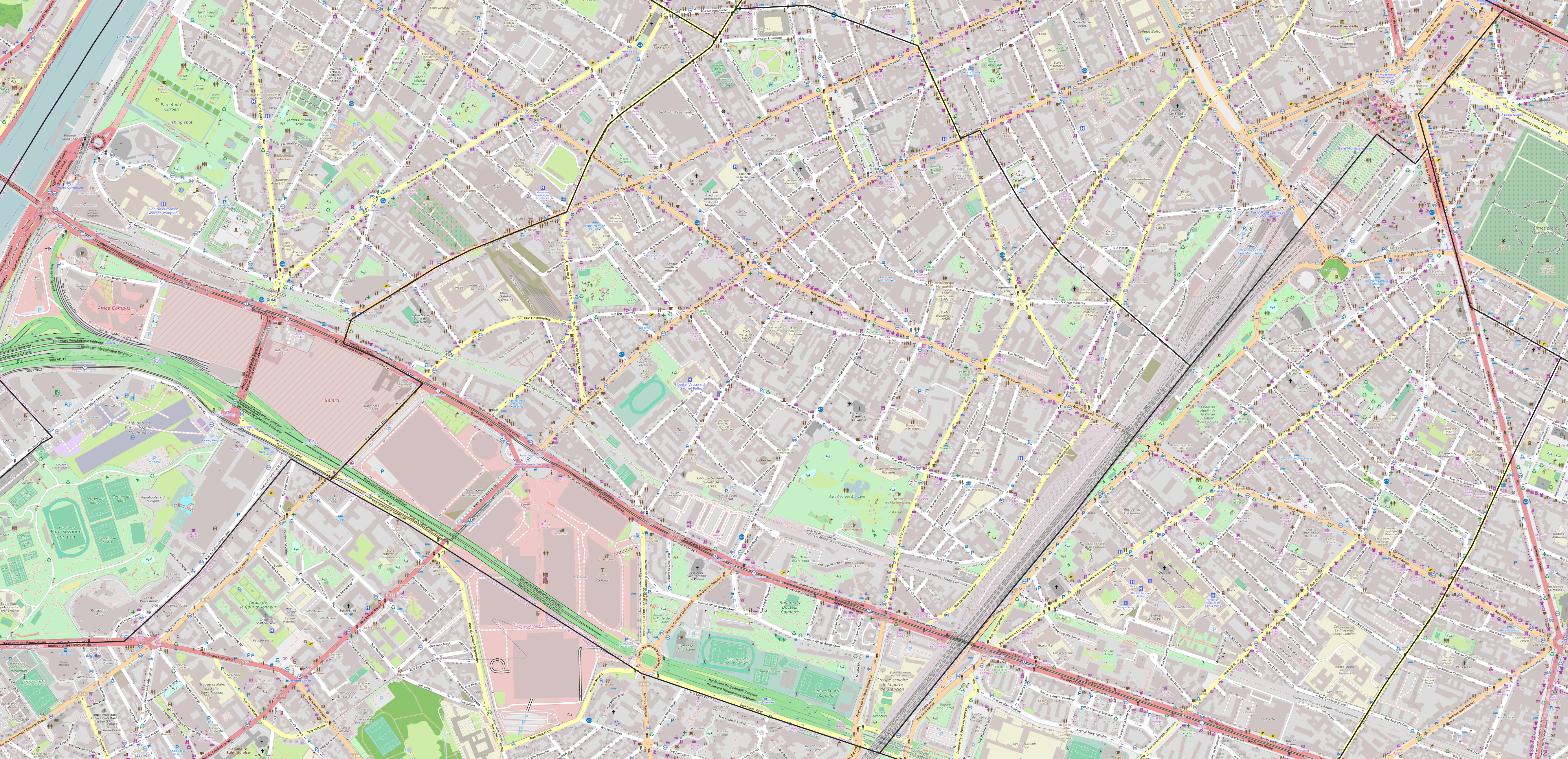 Carte du quartier Saint-Lambert Carte quartier Saint-Lambert
