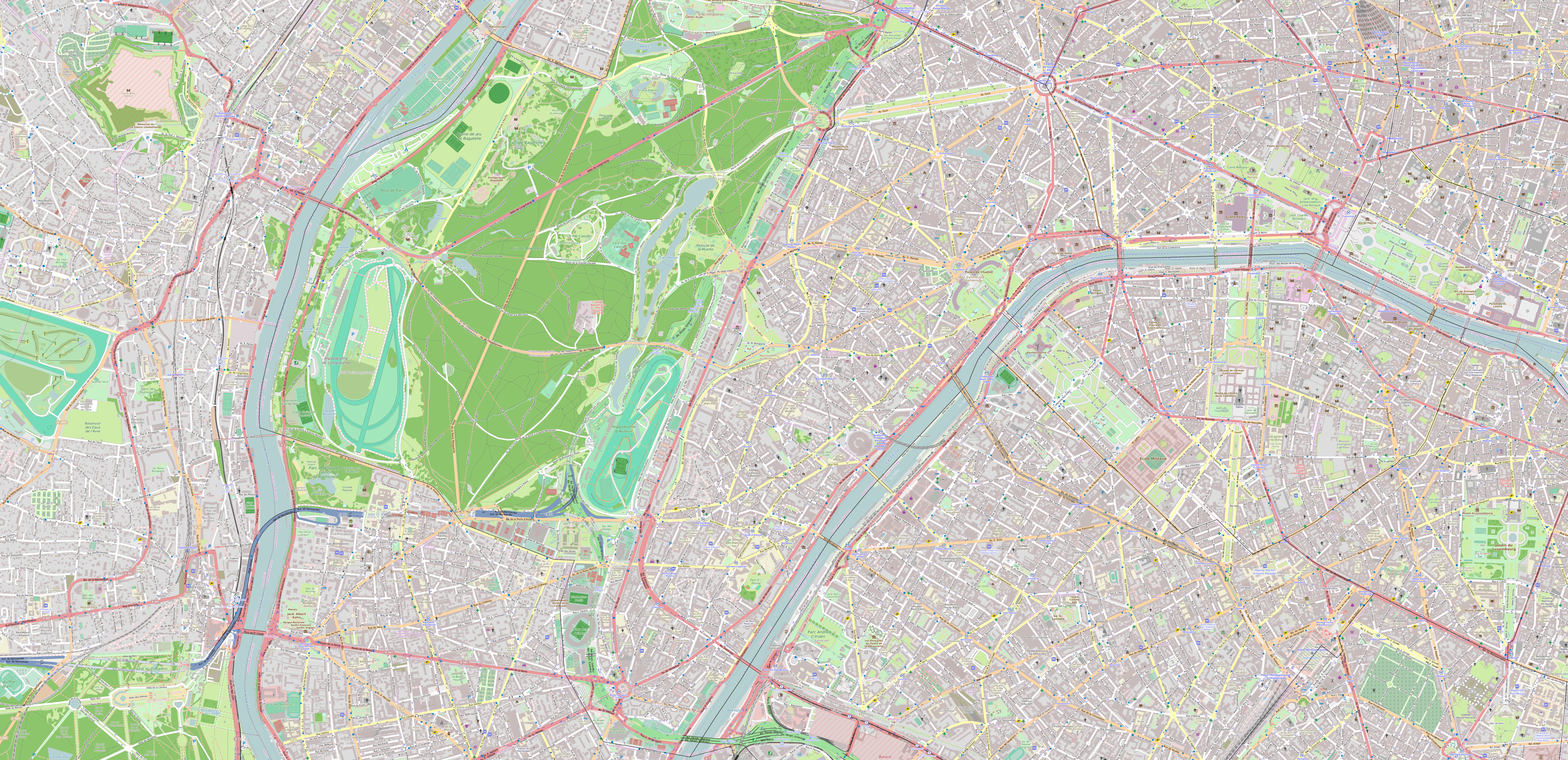 Carte du 16ème arrondissement de Paris 16ème arrondissement
