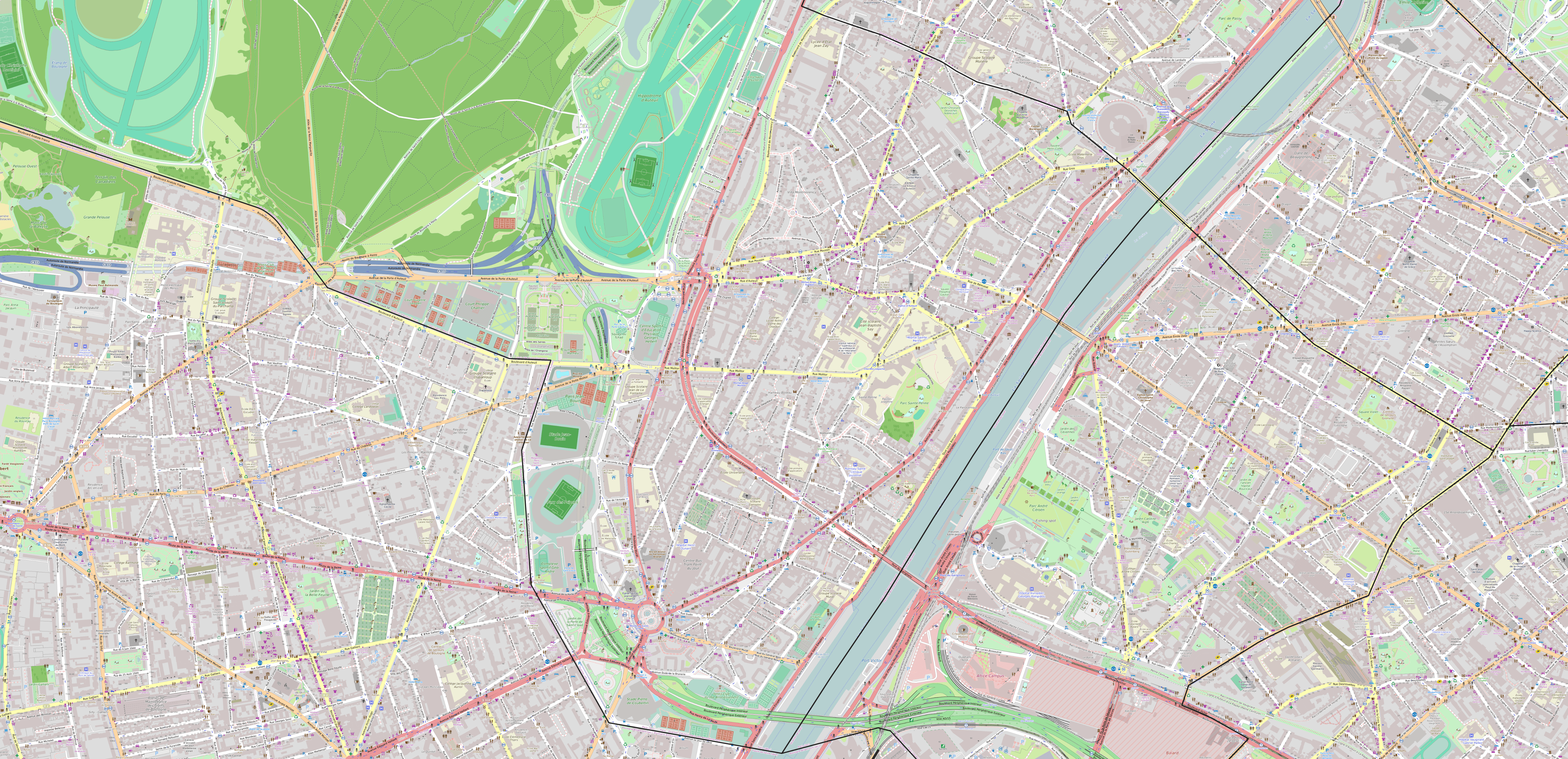 Carte du quartier d'Auteuil Carte quartier Auteuil