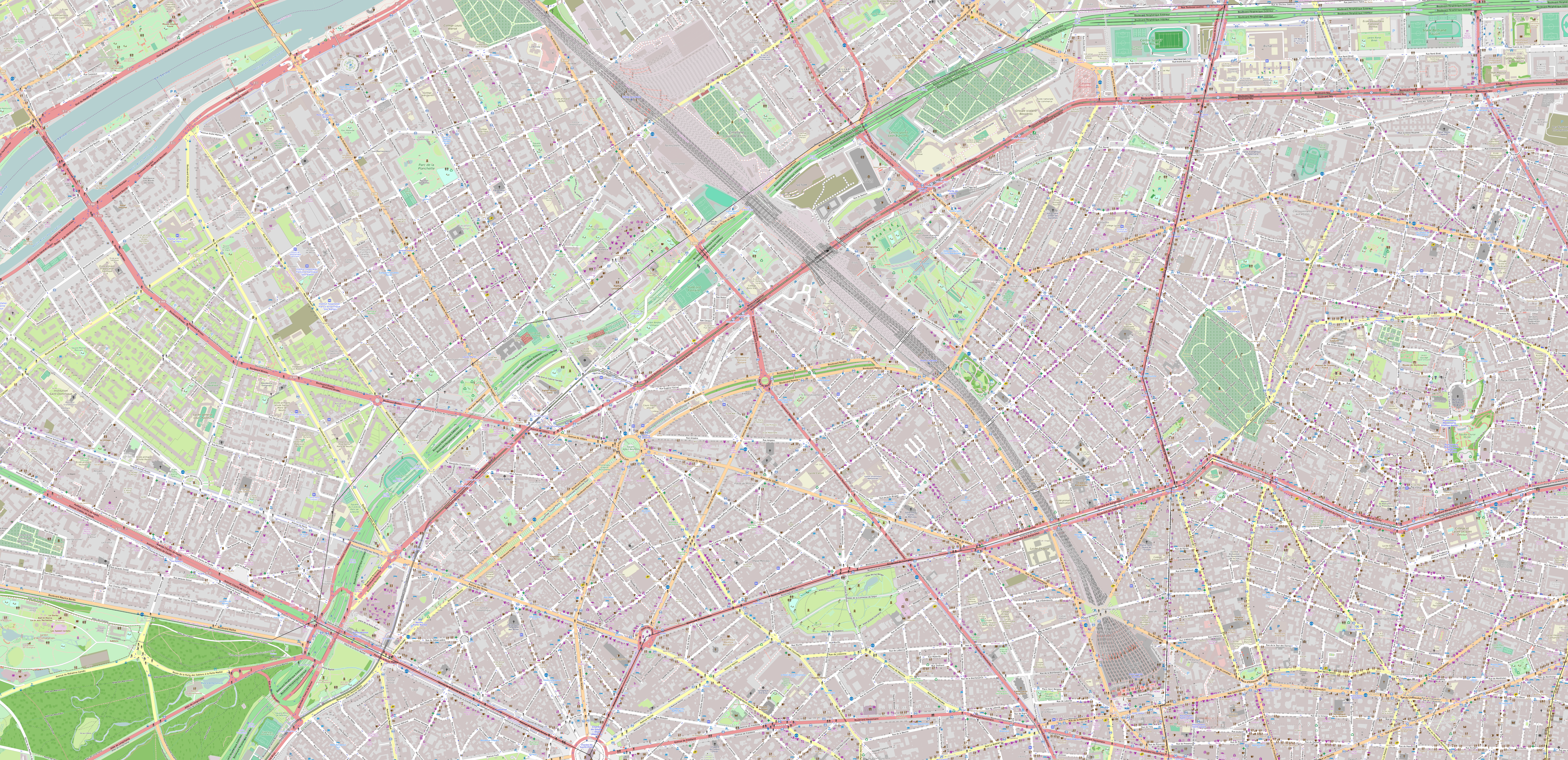Carte du 17ème arrondissement de Paris 17ème arrondissement