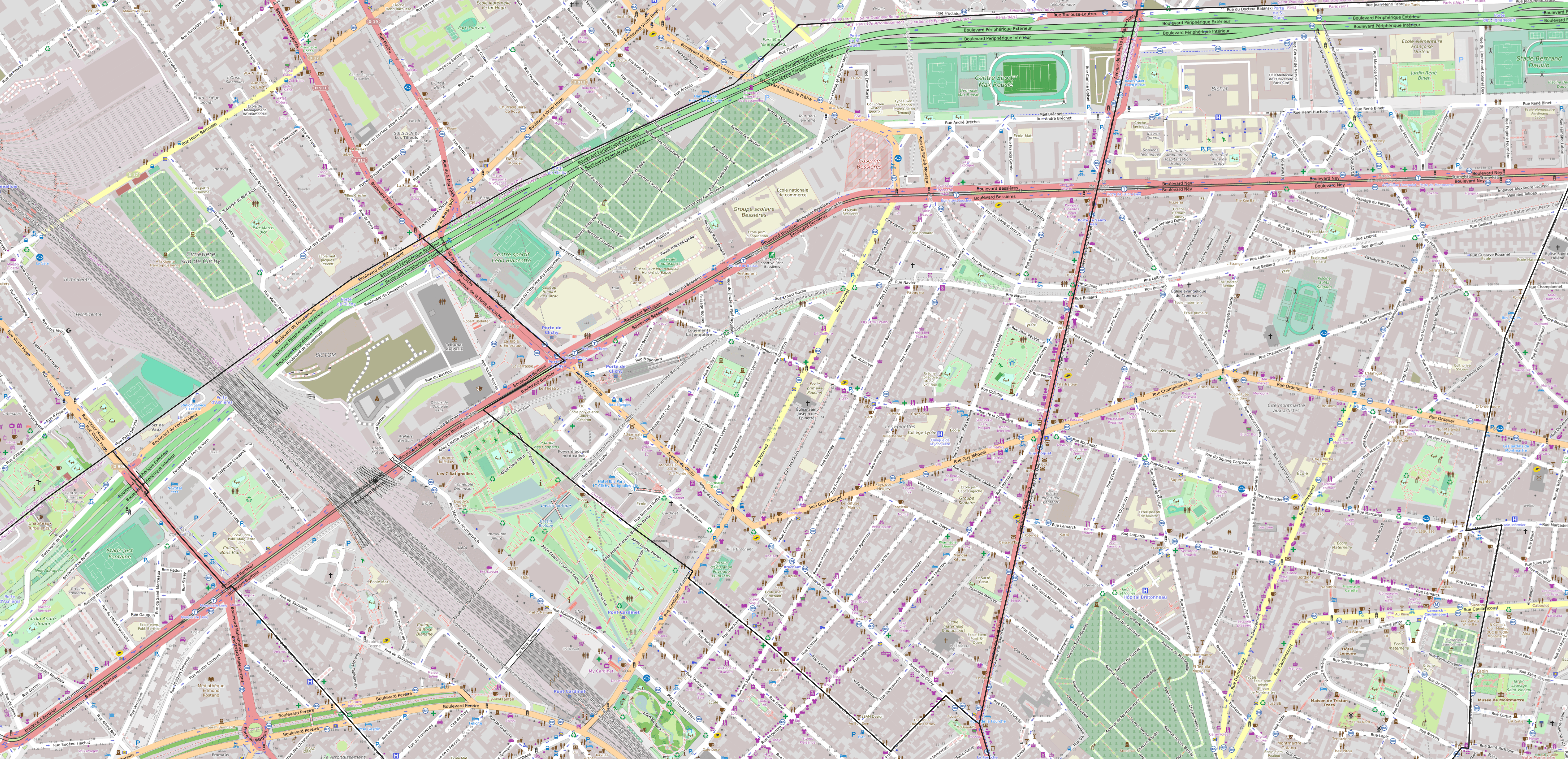 Carte du quartier des Épinettes Carte quartier Épinettes