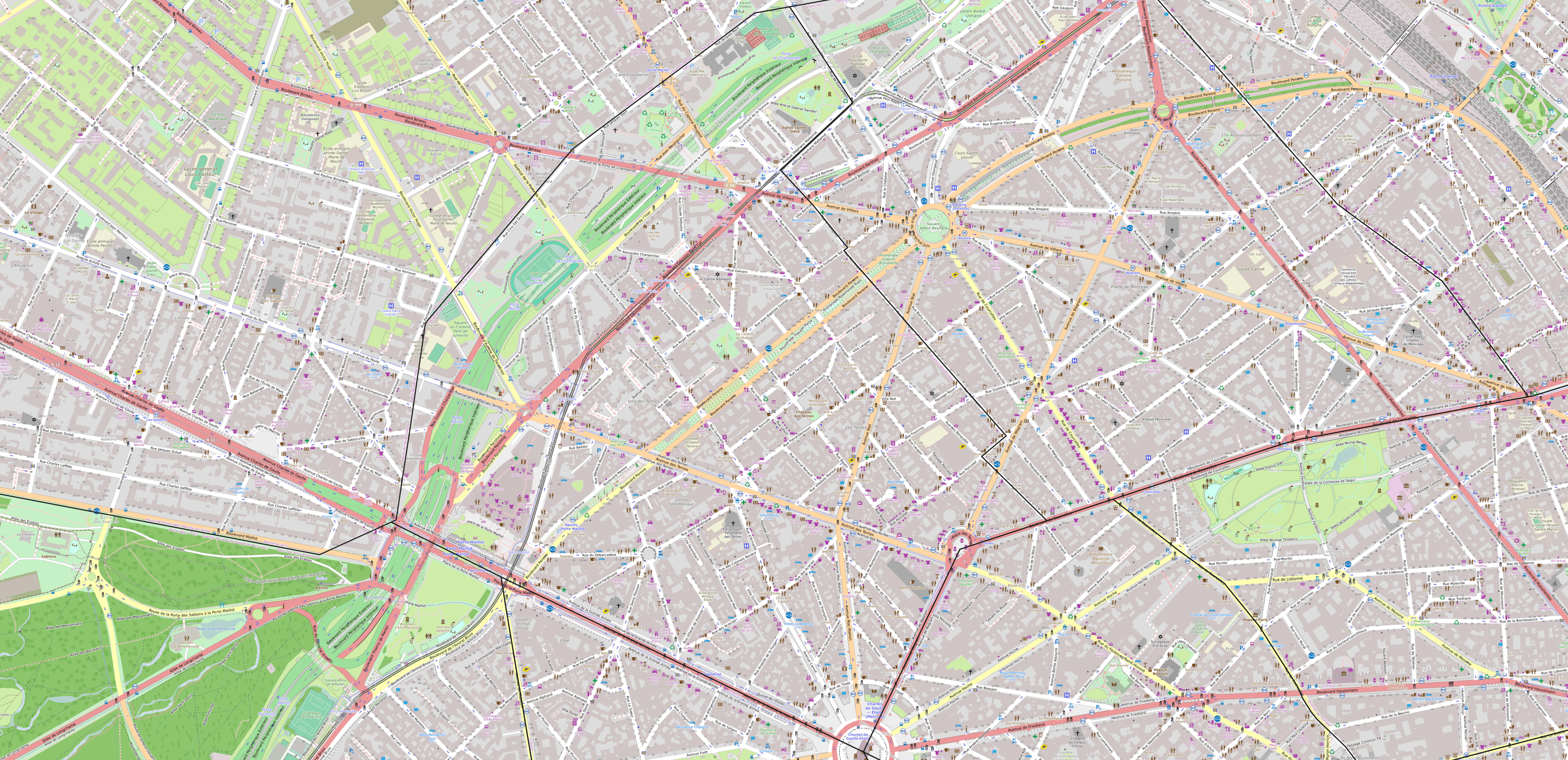 Carte du quartier des Ternes Carte quartier Ternes