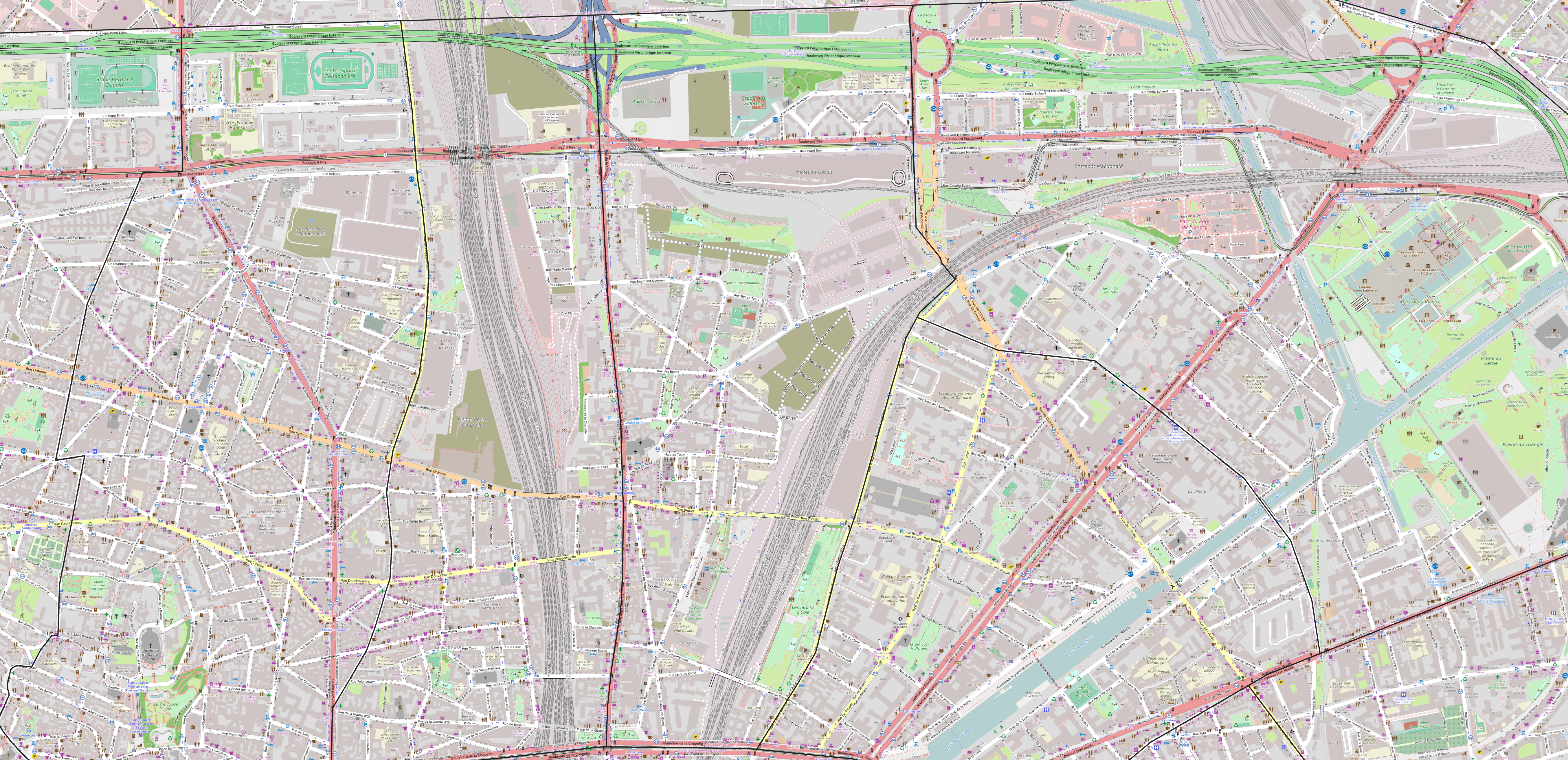 Carte du quartier de la Chapelle Carte quartier Chapelle
