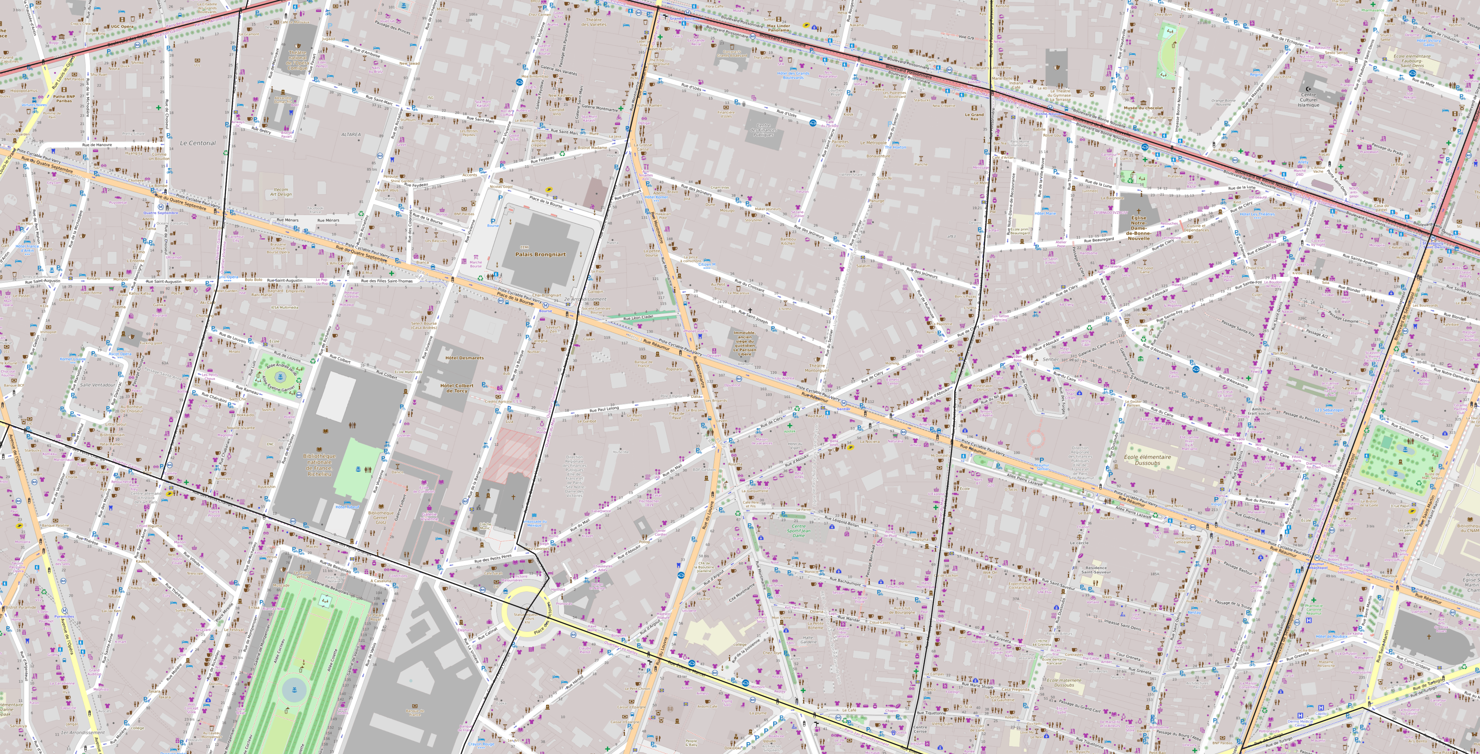 Carte du quartier du Mail Carte quartier Mail