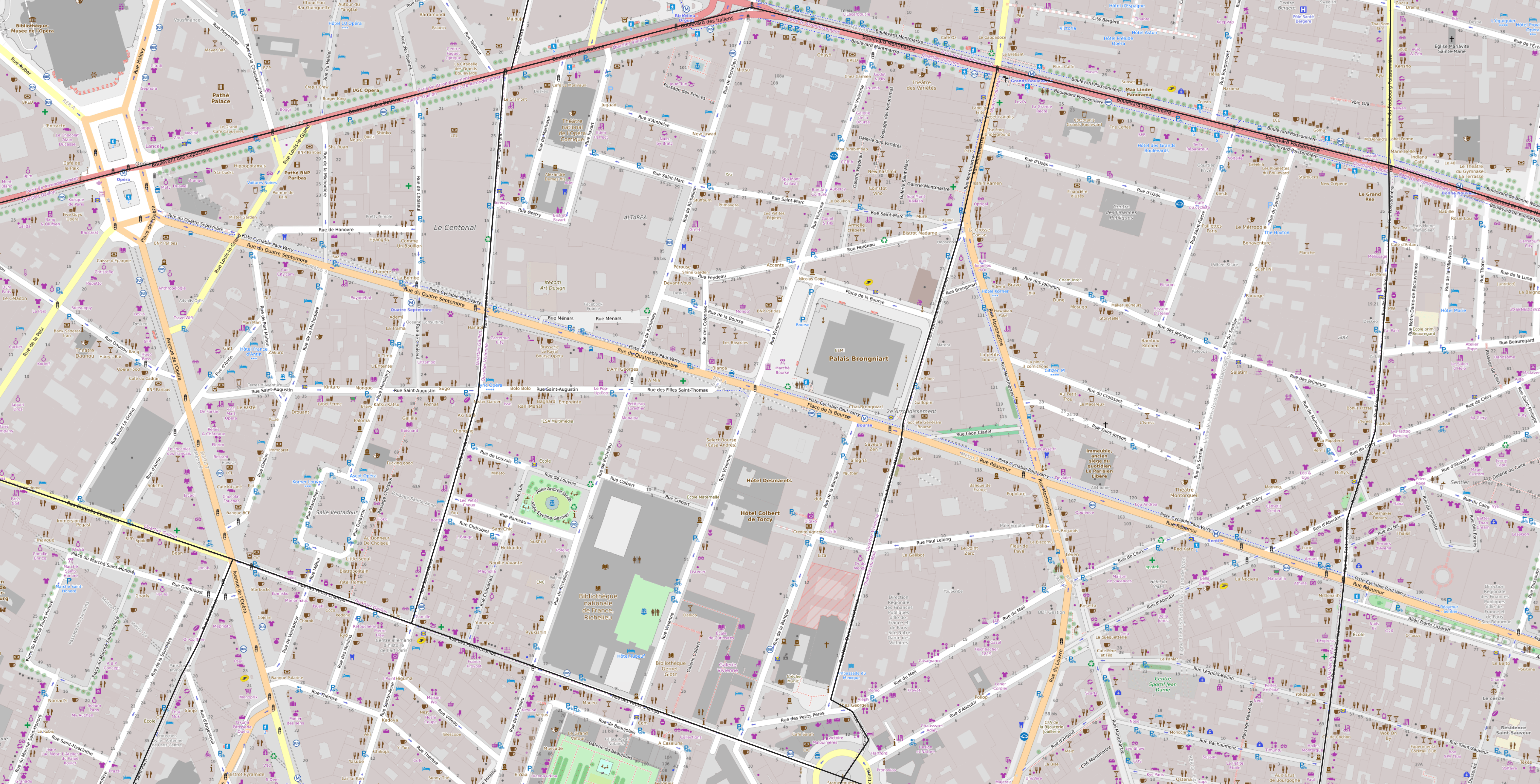 Carte du quartier Vivienne Carte quartier Vivienne