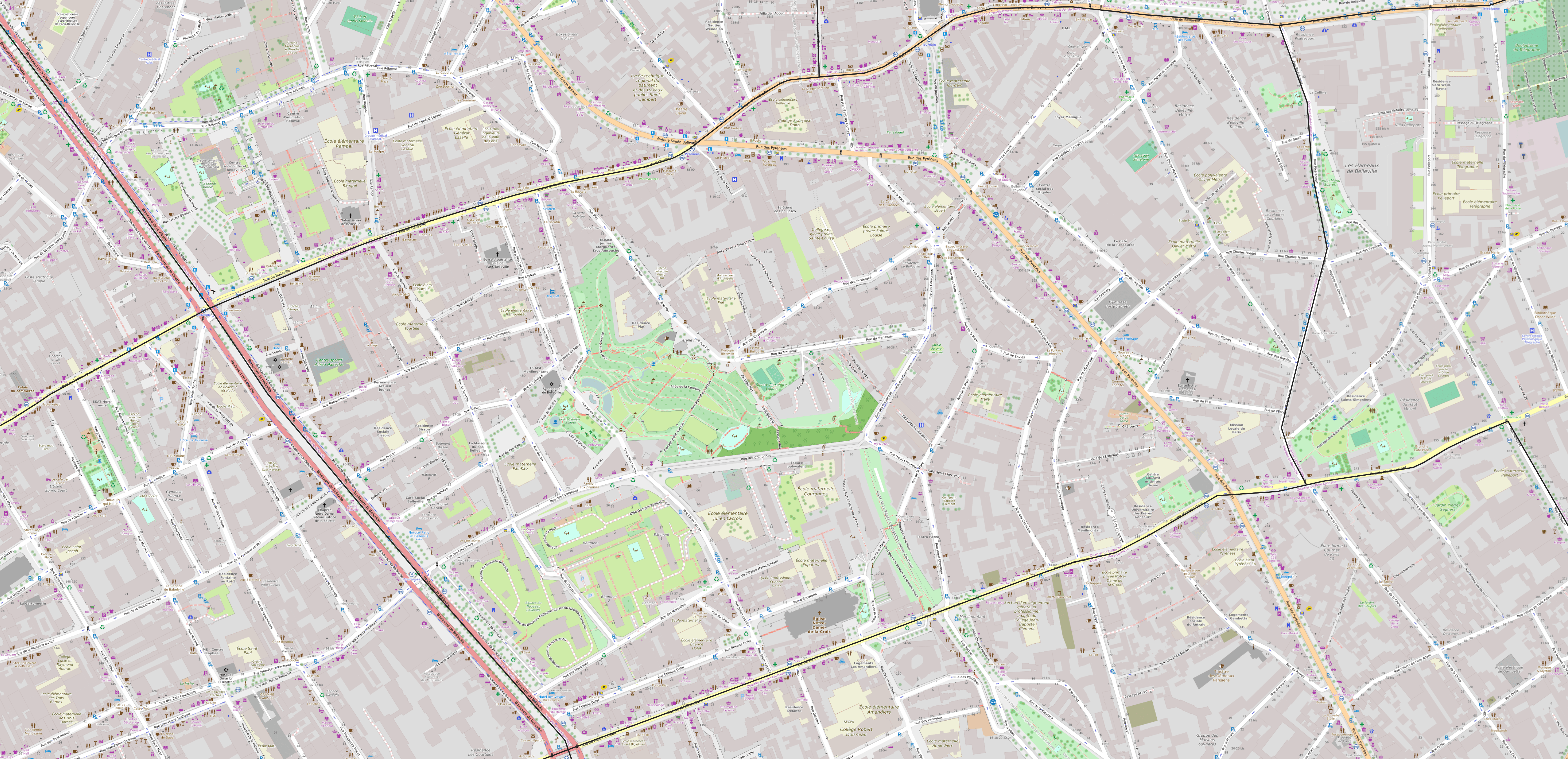 Carte du quartier de Belleville Carte quartier Belleville