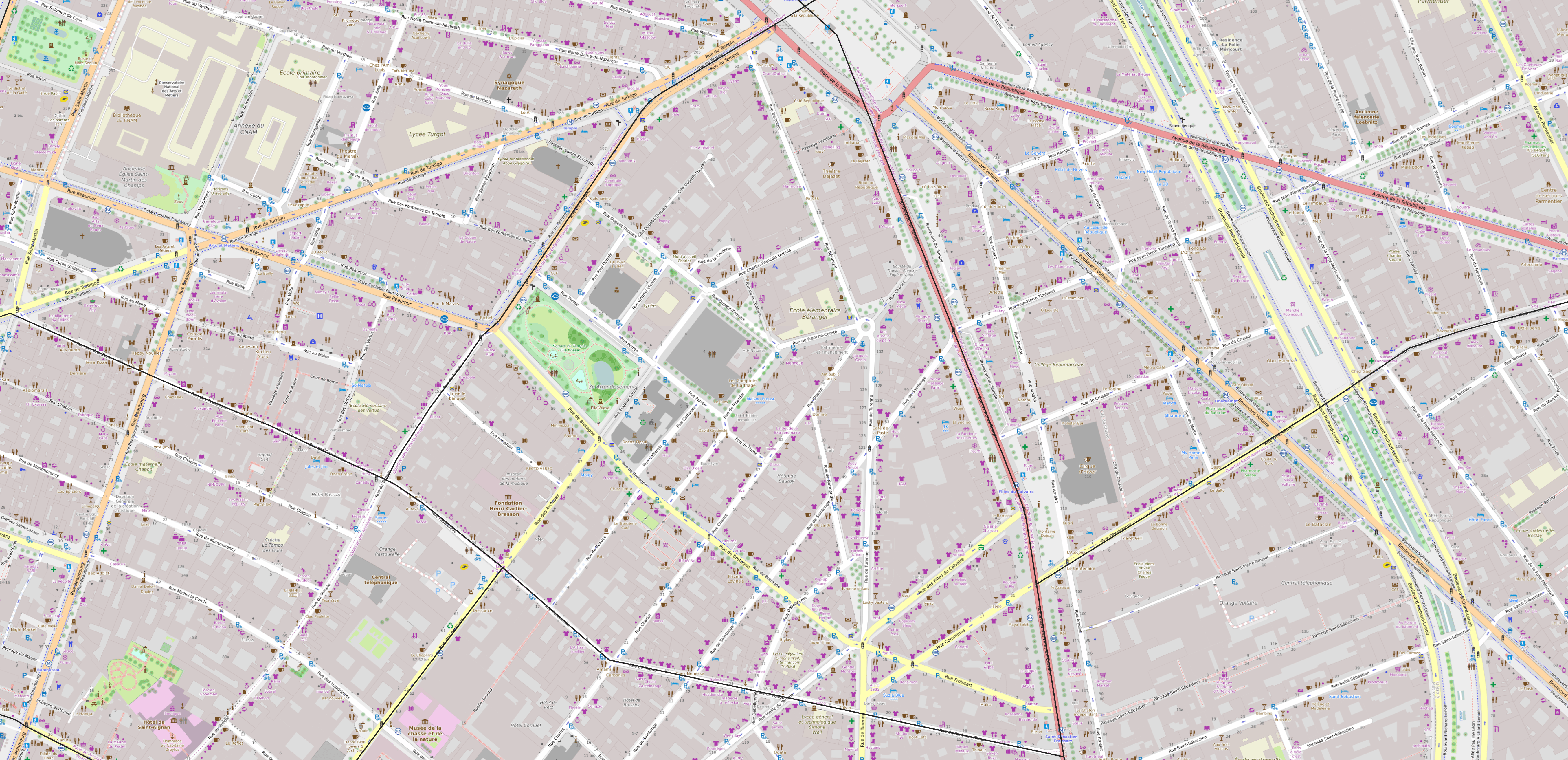 Carte du quartier des Enfants-Rouges Carte quartier Enfants-Rouges