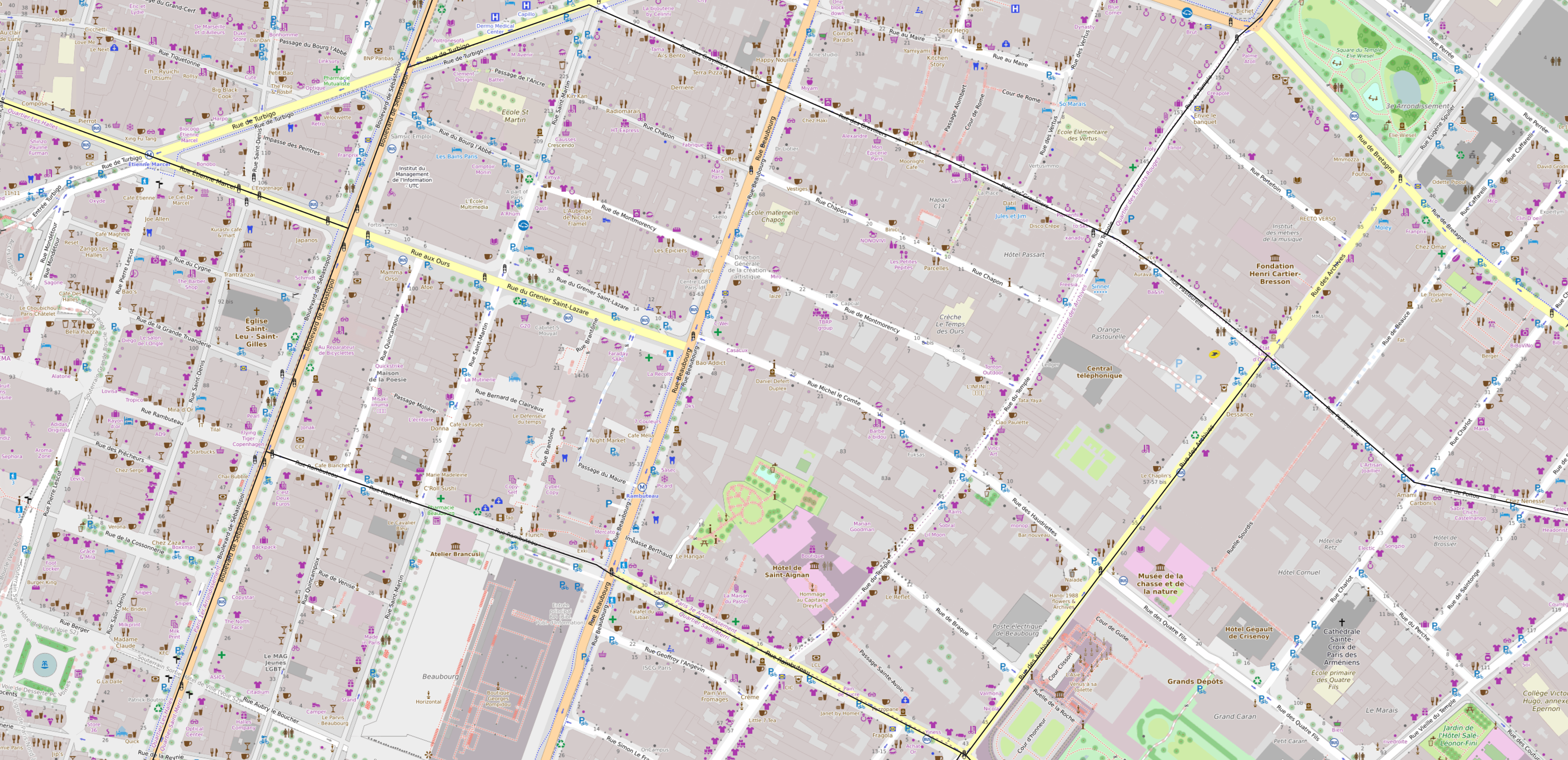Carte du quartier Sainte-Avoye Carte quartier Sainte-Avoye