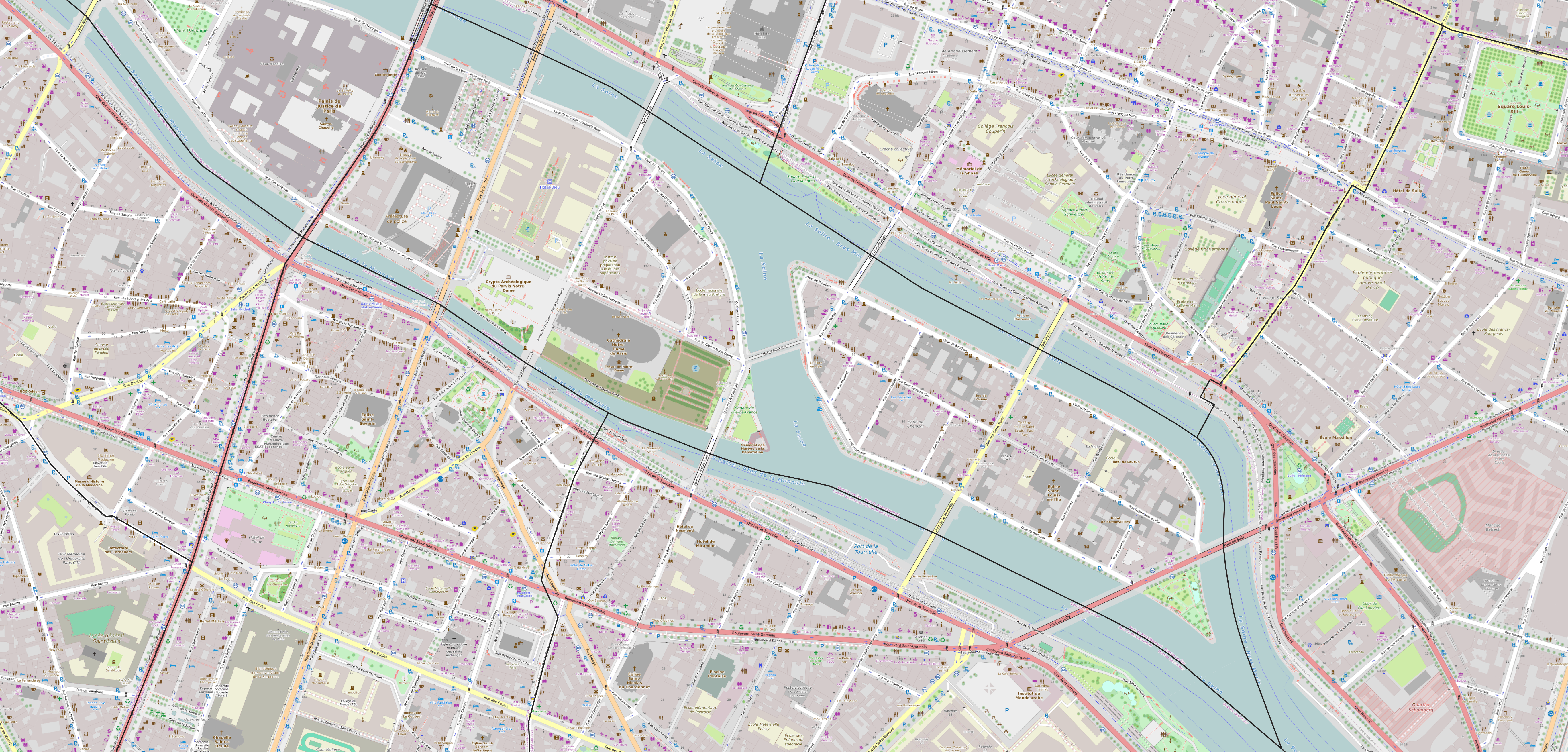 Carte du quartier Notre-Dame Carte quartier Notre-Dame