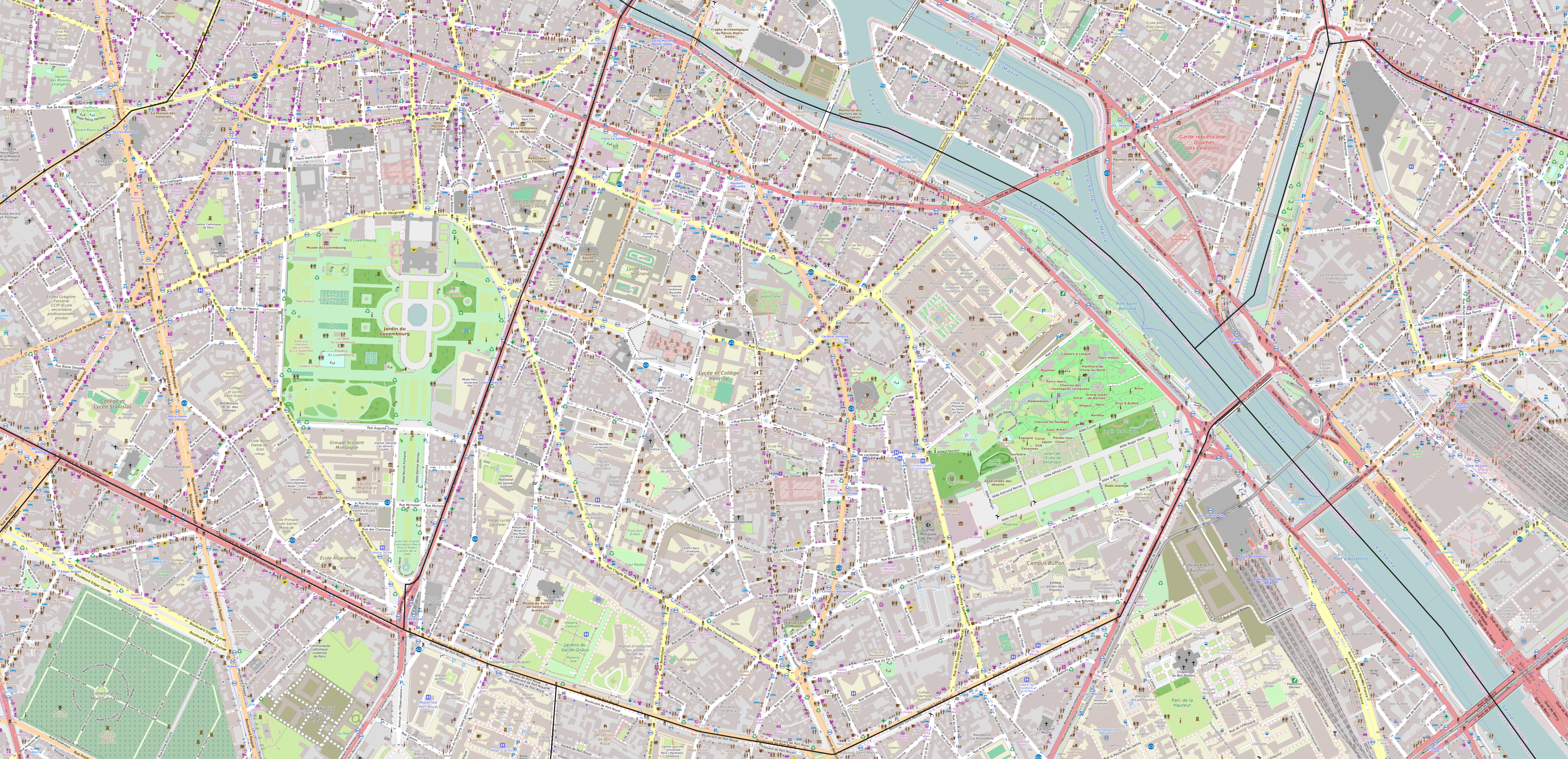 Carte du 5ème arrondissement de Paris 5ème arrondissement
