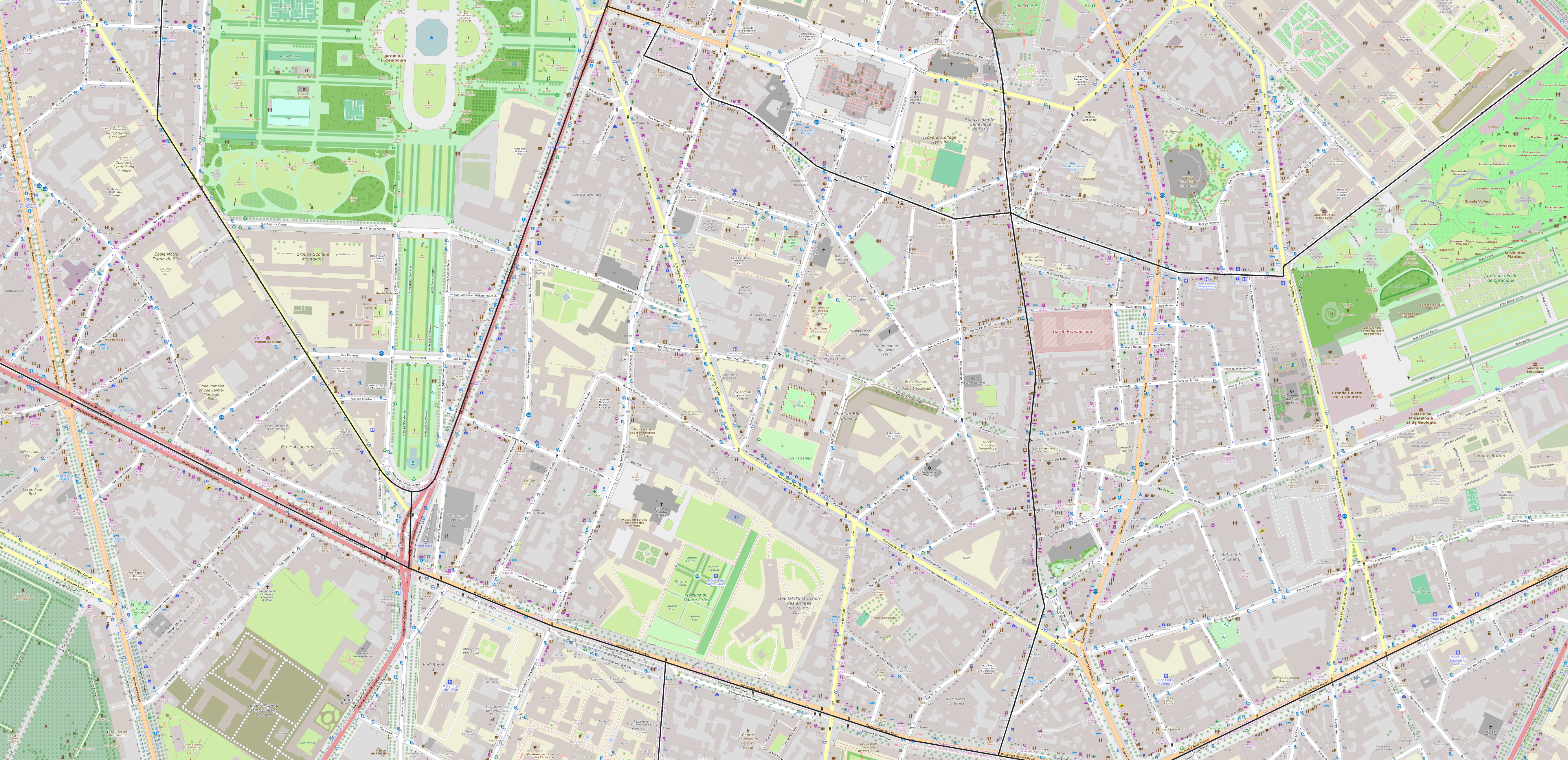 Carte du quartier du Val-de-Grâce Carte quartier Val-de-Grâce