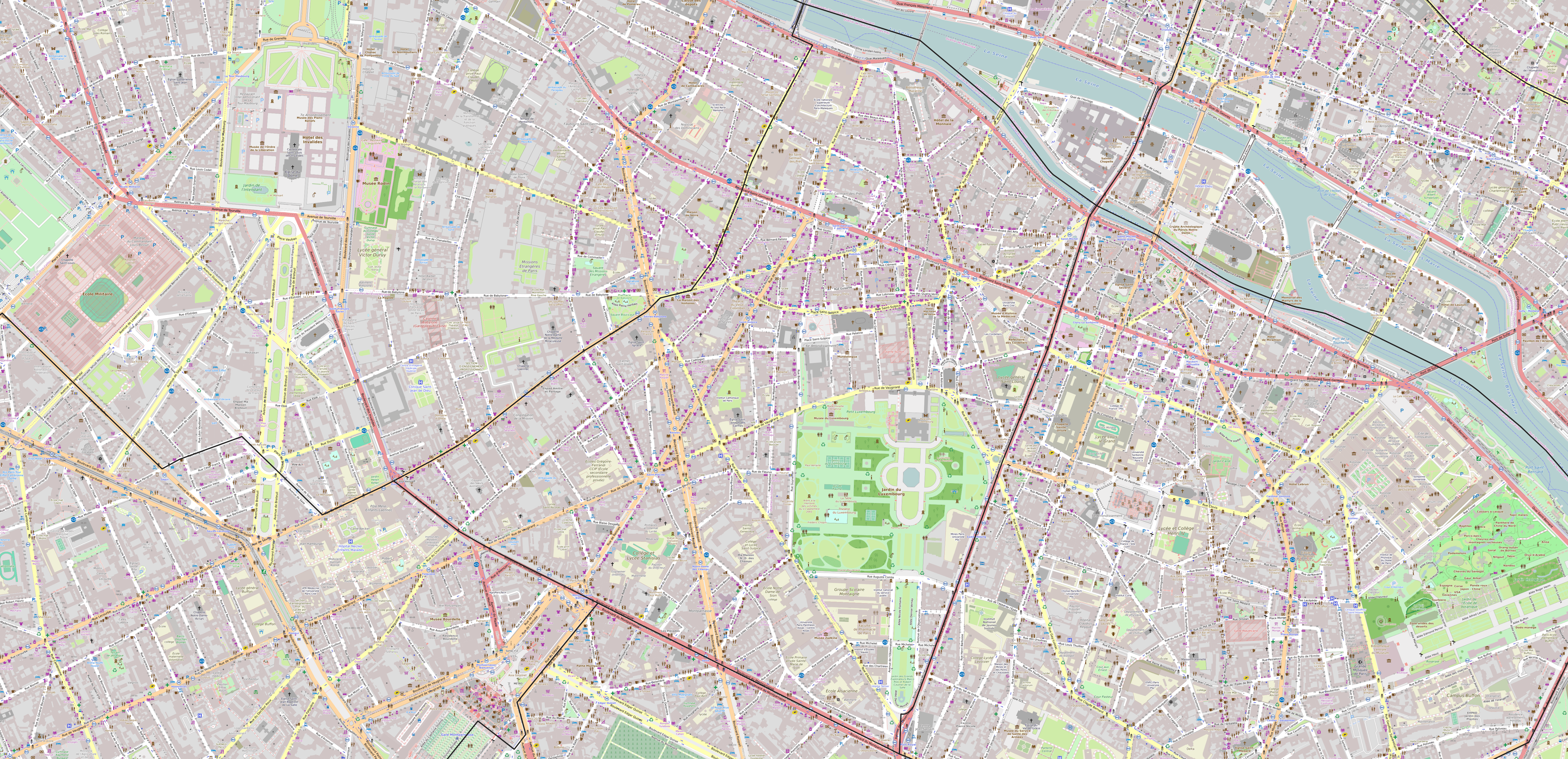 Carte du 6ème arrondissement de Paris 6ème arrondissement