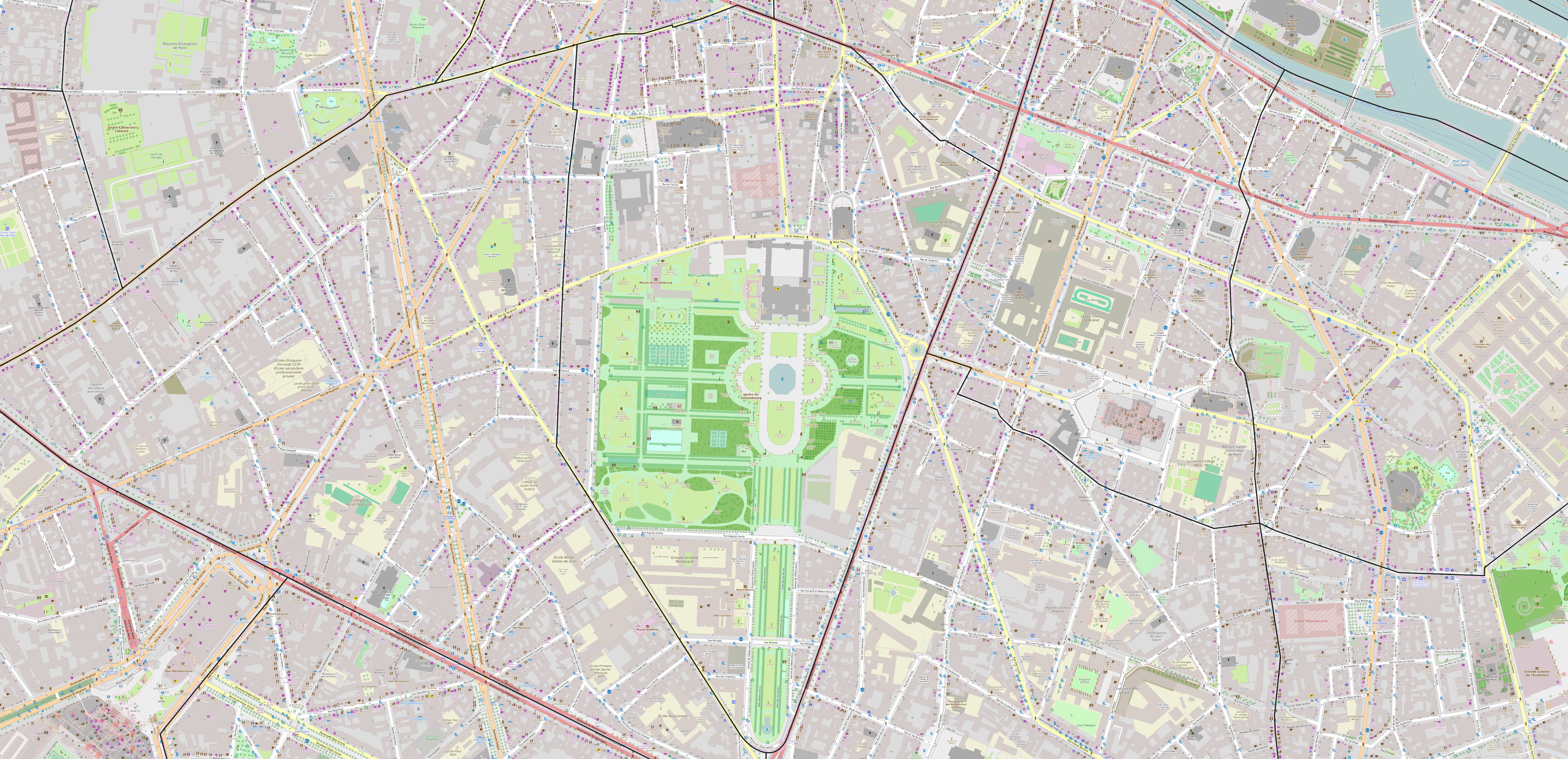 Carte du quartier de l'Odéon Carte quartier Odéon
