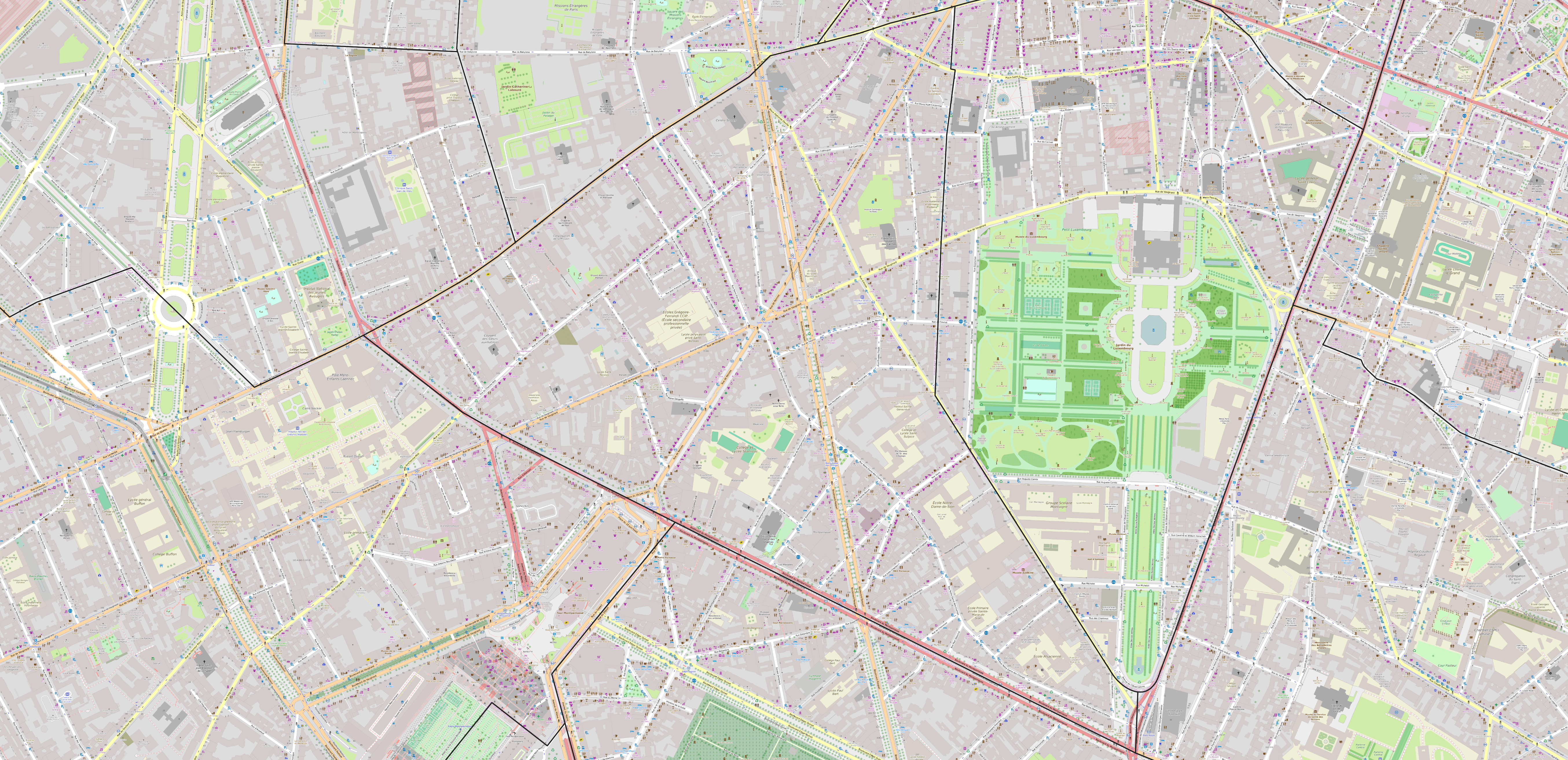 Carte du quartier Notre-Dame-des-Champs Carte quartier Notre-Dame-des-Champs