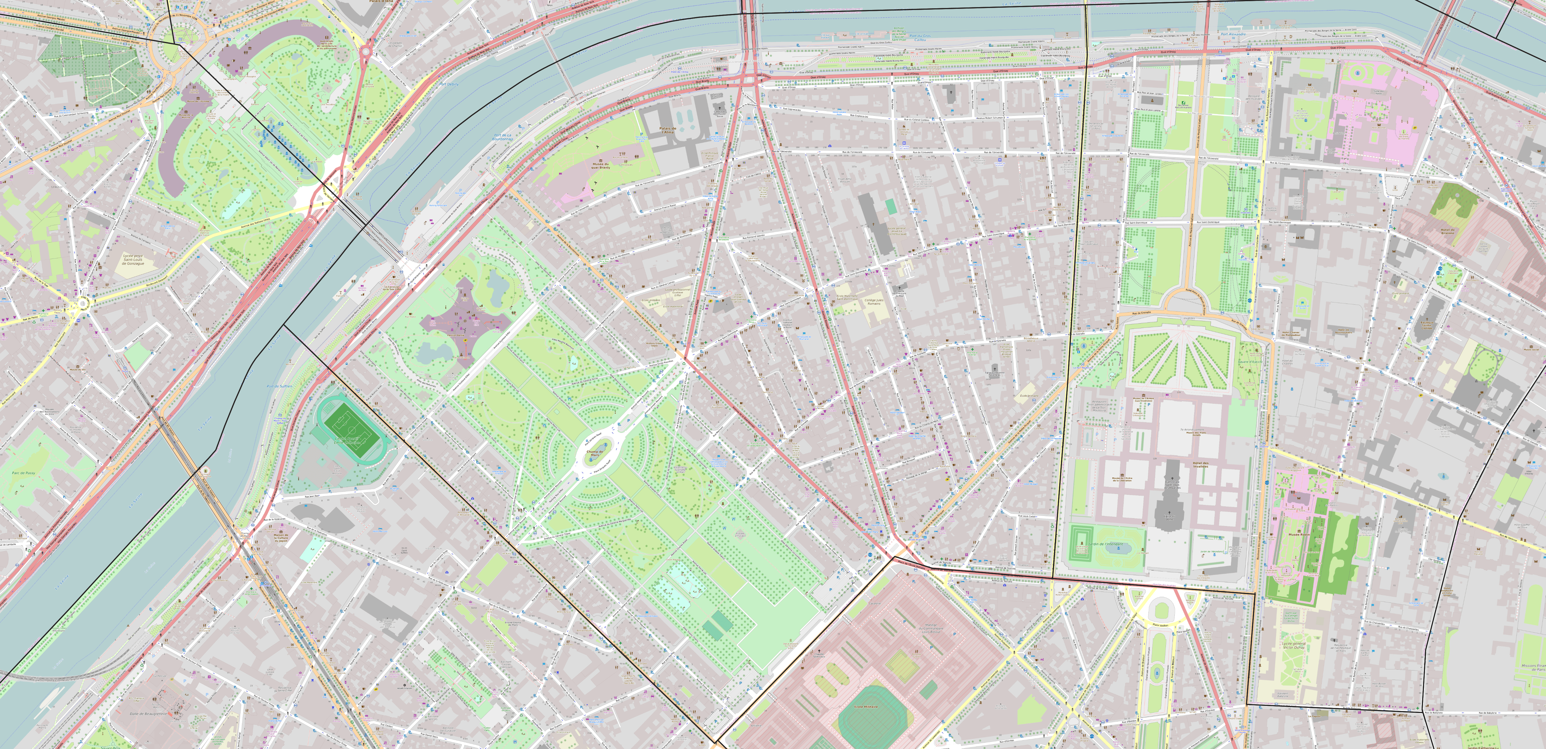 Carte du quartier du Gros-Caillou Carte quartier Gros-Caillou