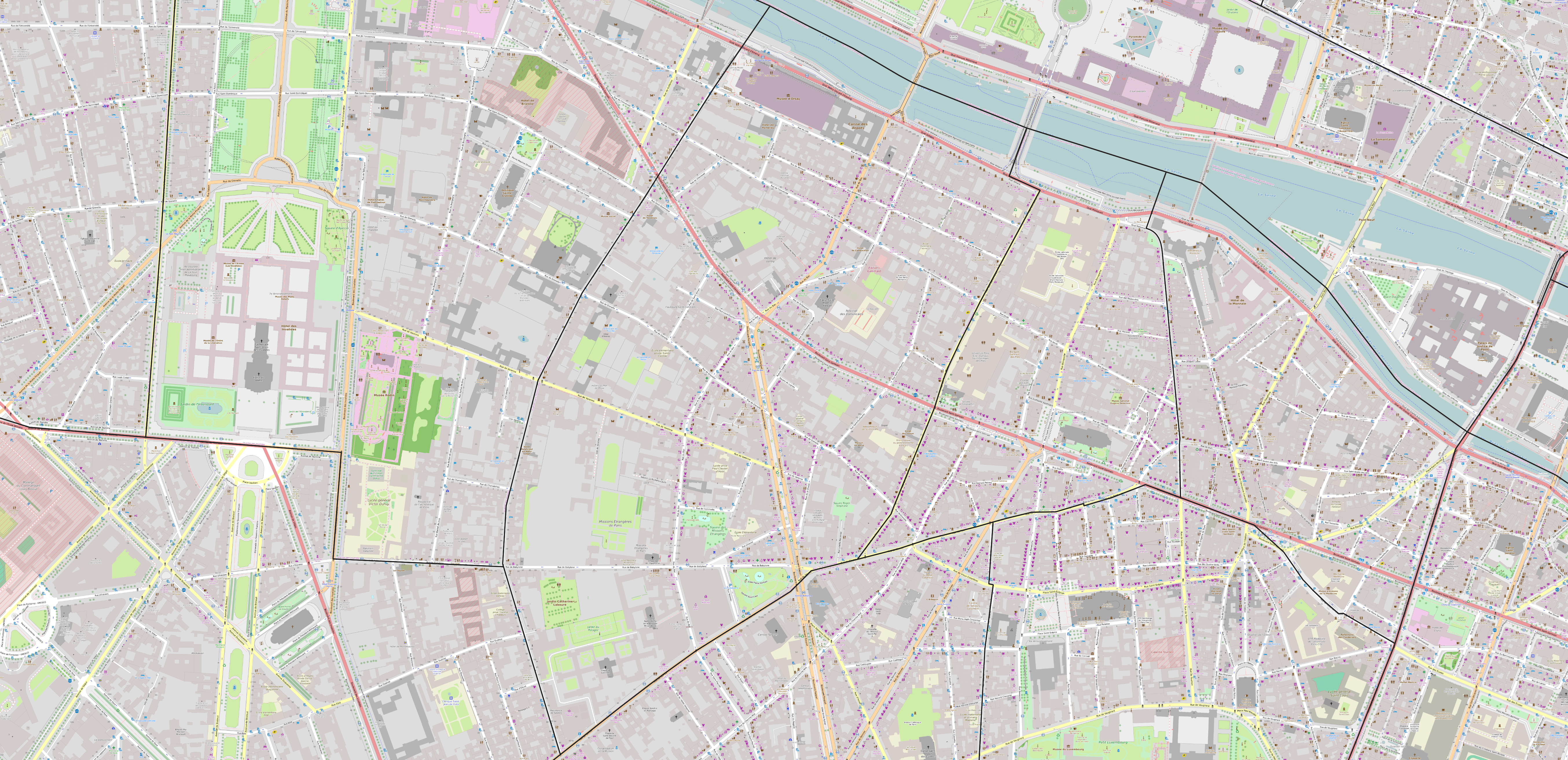 Carte du quartier Saint-Thomas-d'Aquin Carte quartier Saint-Thomas-d'Aquin