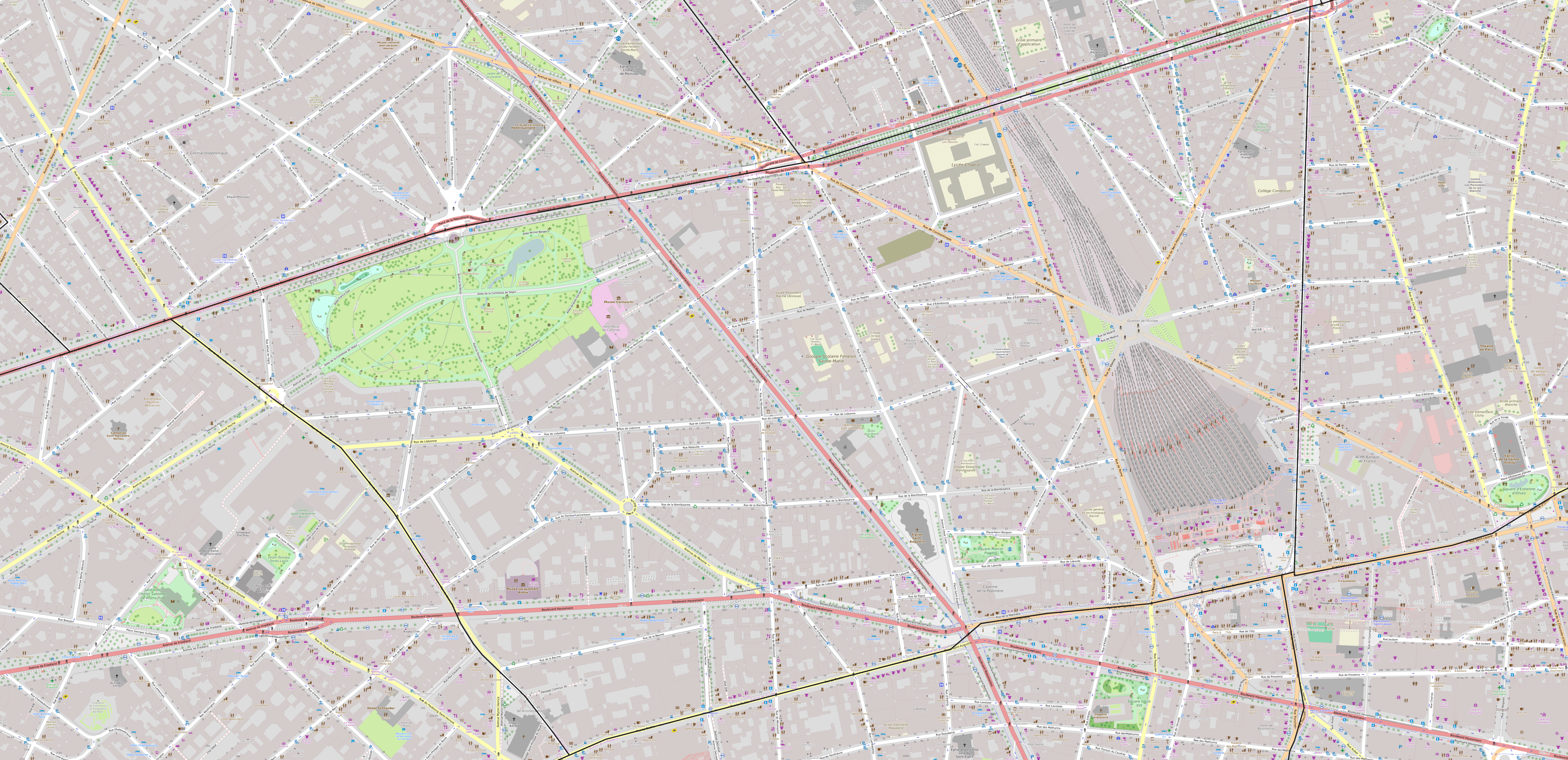 Carte du quartier de l'Europe Carte quartier Europe