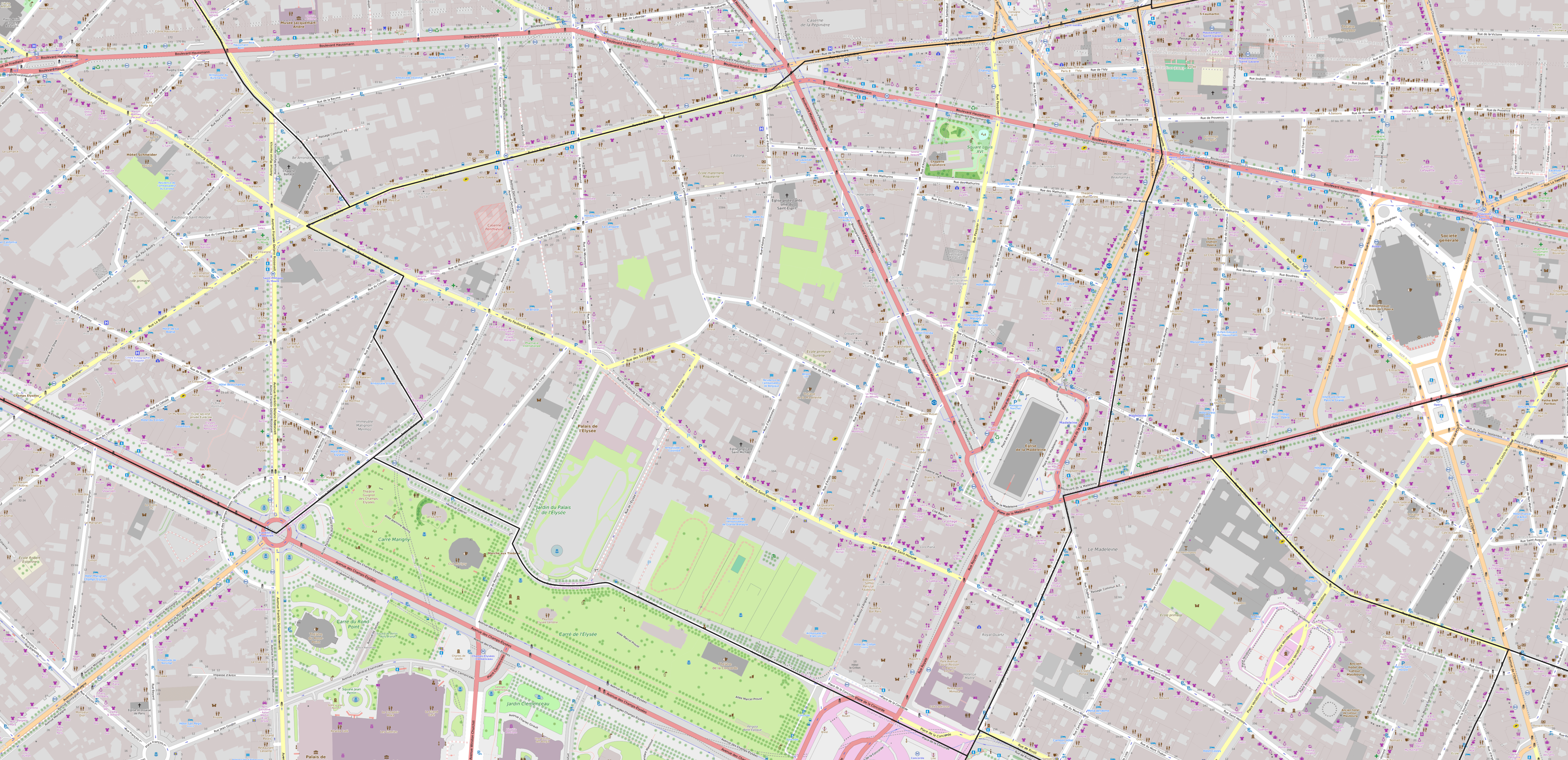 Carte du quartier de la Madeleine Carte quartier Madeleine
