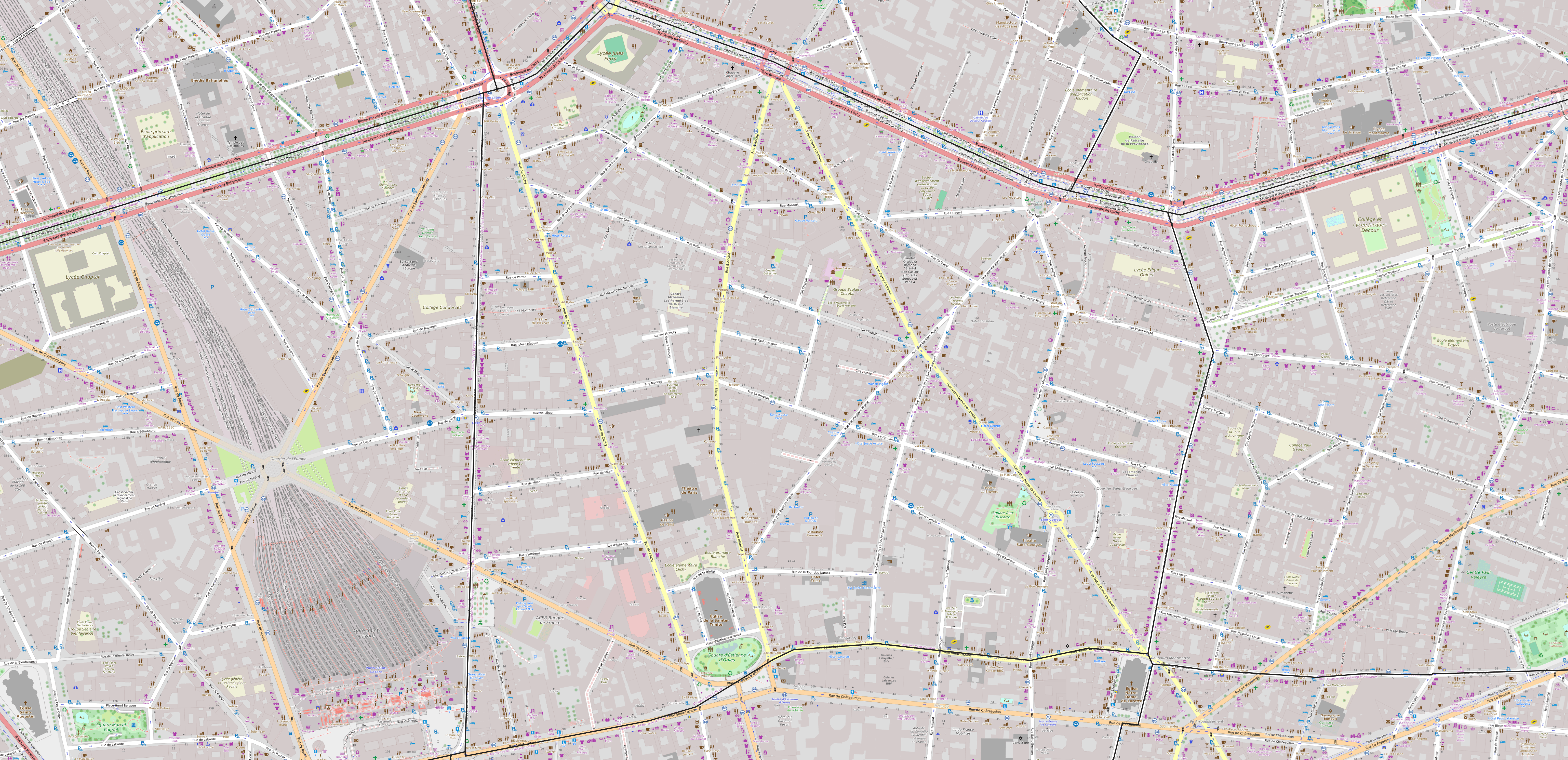 Carte du quartier Saint-Georges Carte quartier Saint-Georges